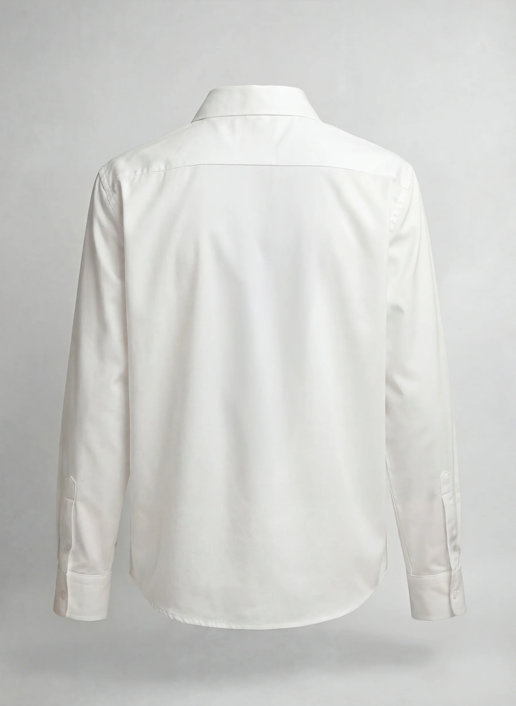 Camisa Oxford Blanca Cuello Italiano Mujer - Image 3