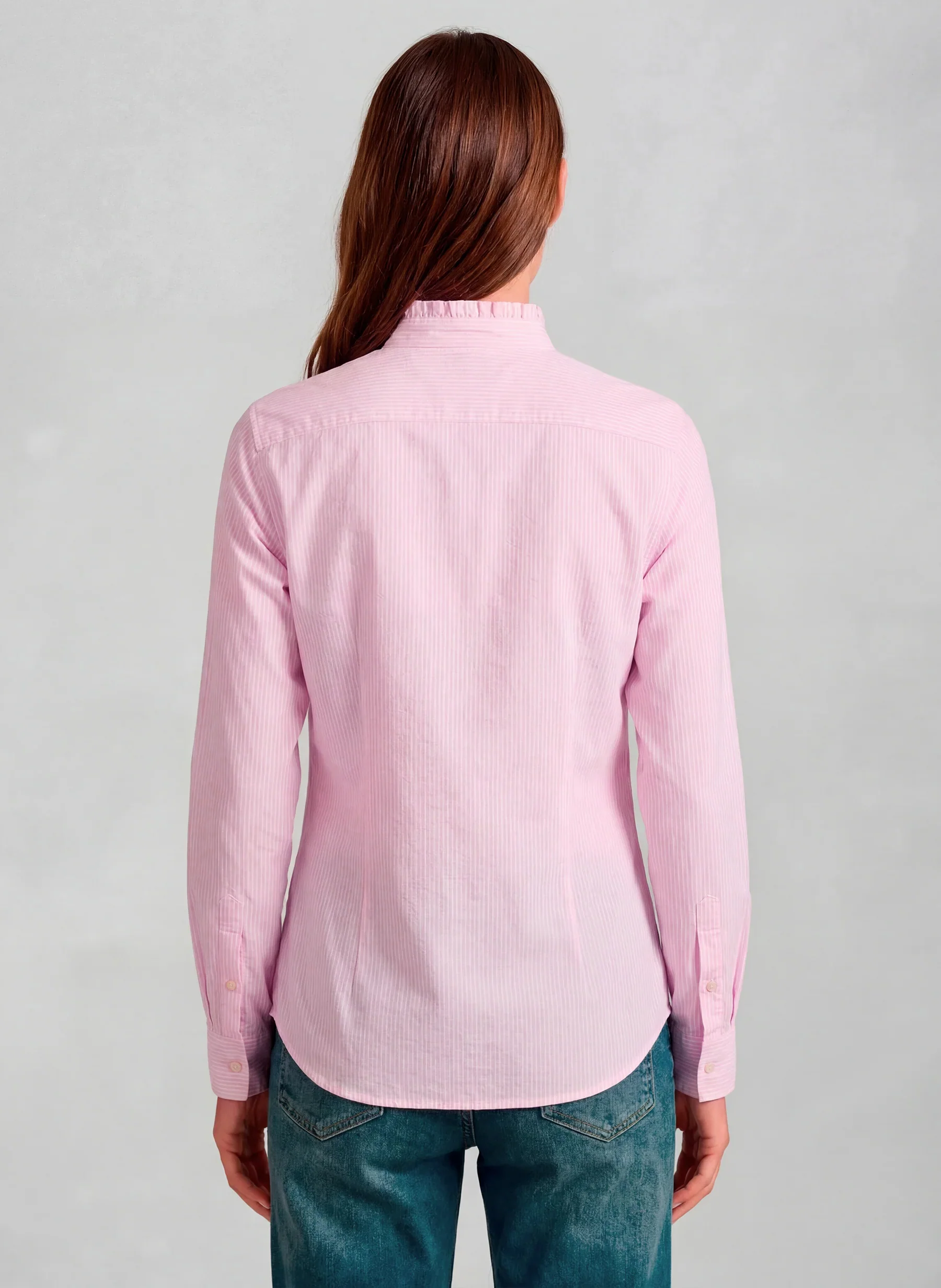 Camisa Rayas Sersuker Rosa Mujer - Image 3