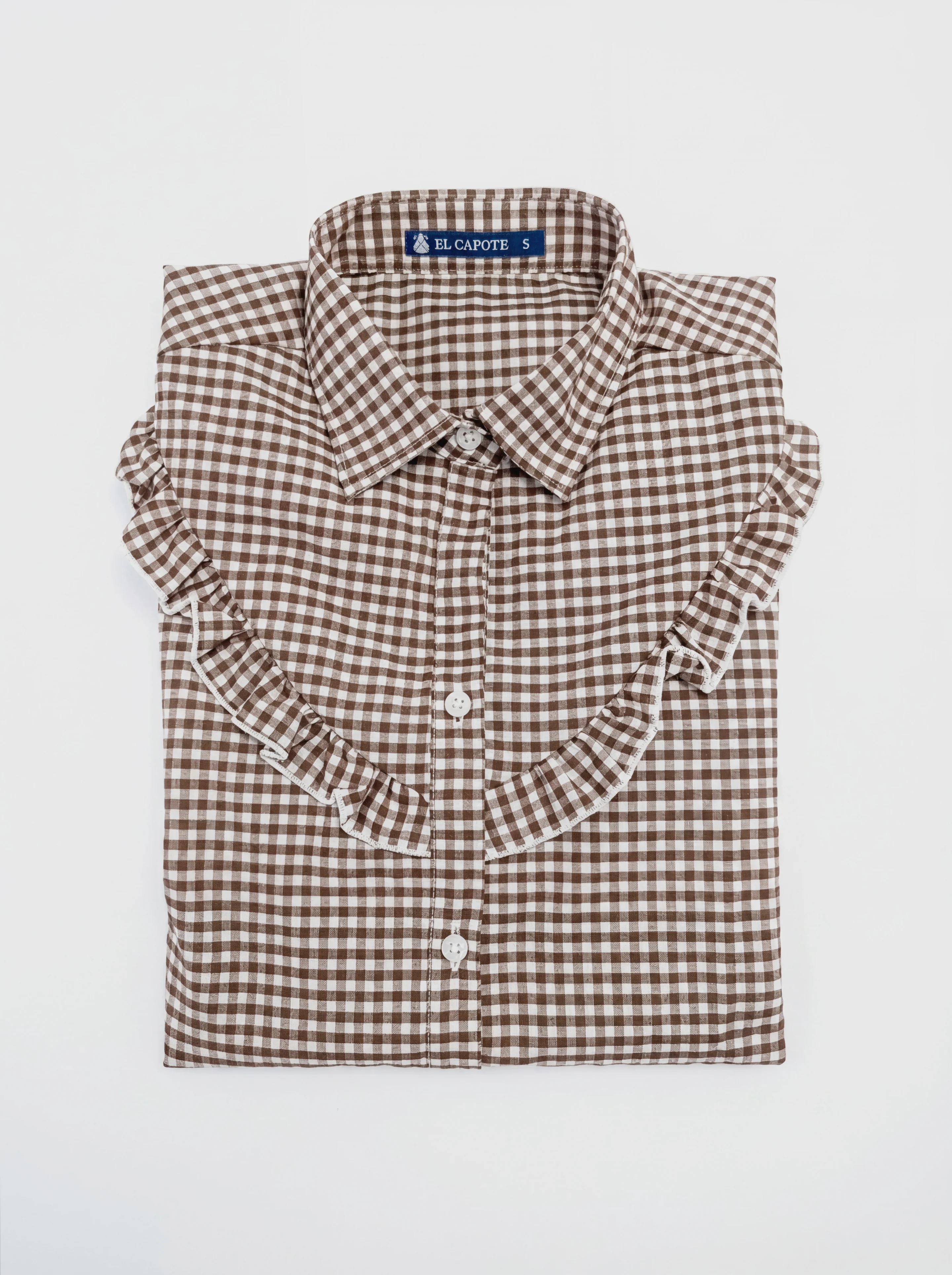 Camisa Rodeo Vichy Marrón Mujer - Image 5