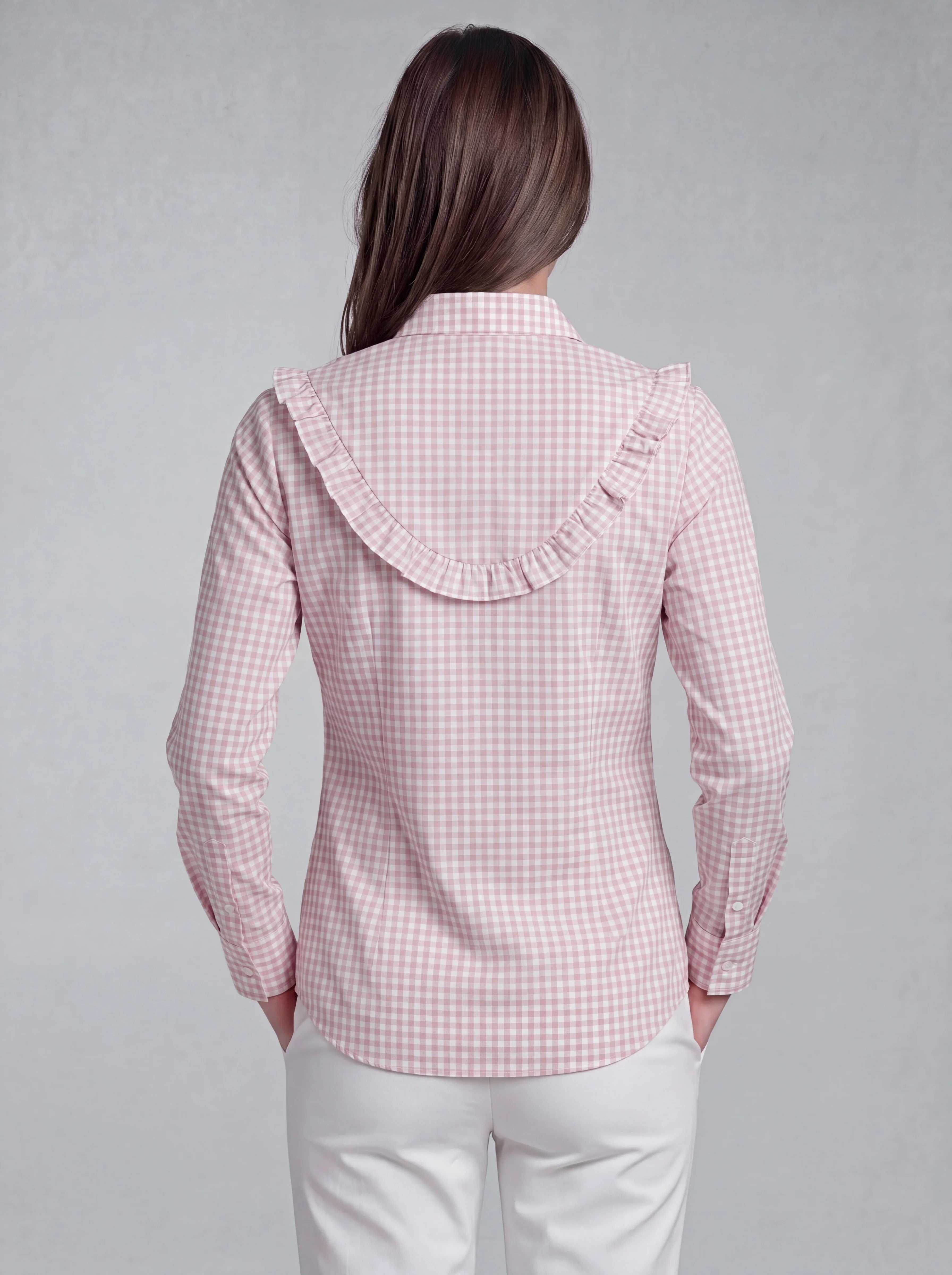 Camisa Rodeo Vichy Rosa Mujer - Image 3