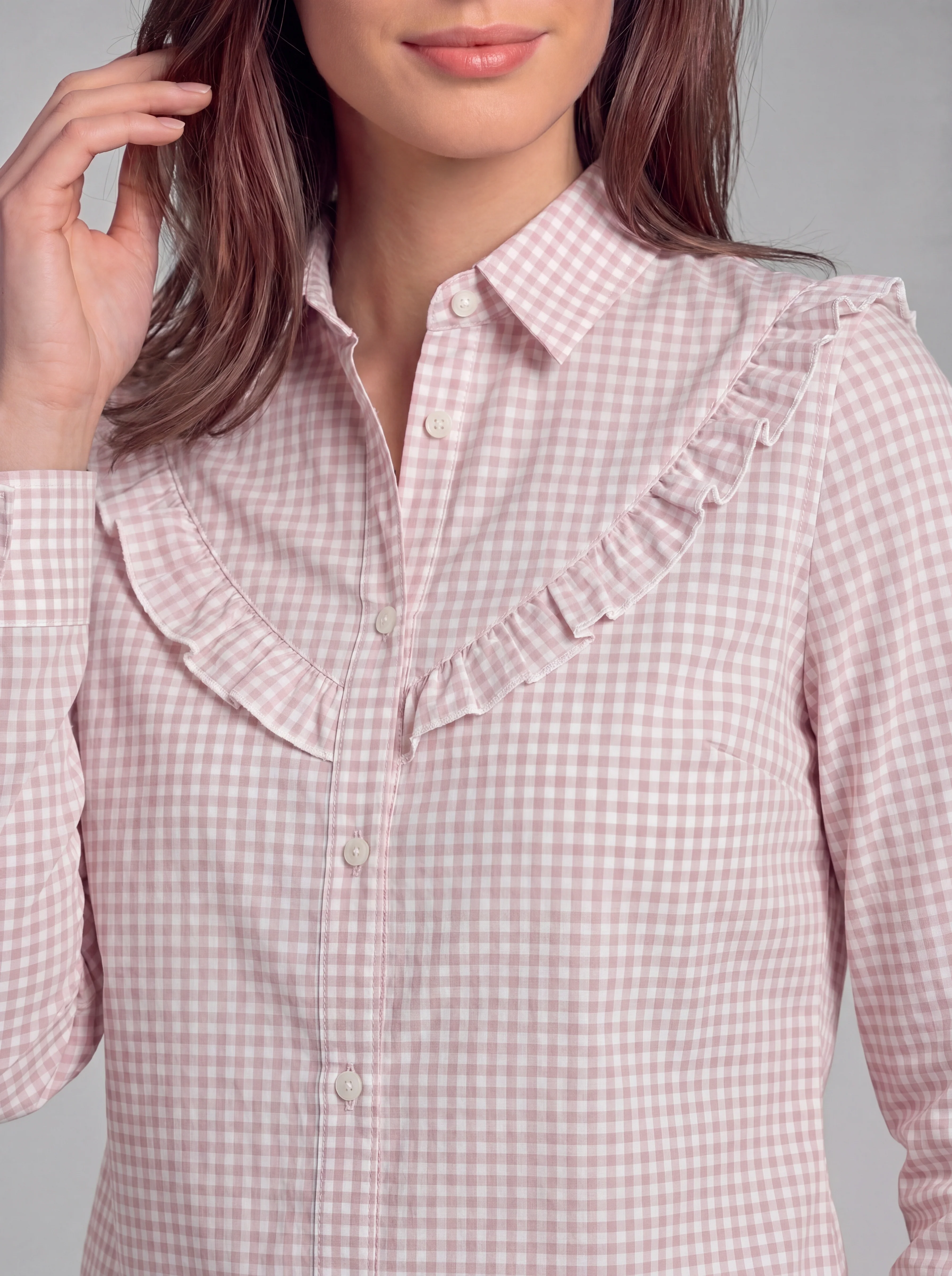 Camisa Rodeo Vichy Rosa Mujer - Image 5