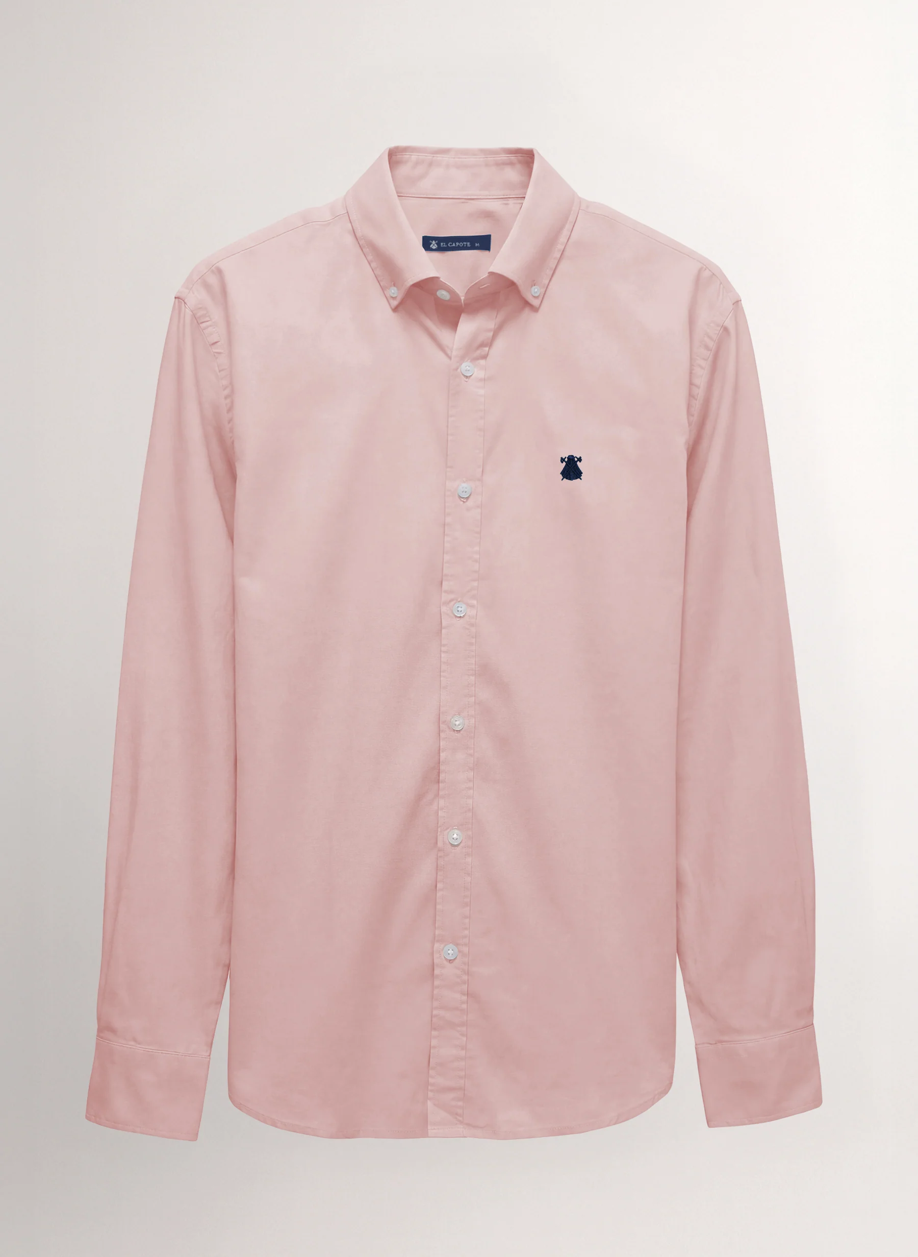 Camisa Rosa Popelín Cuello Botón Hombre - Image 2