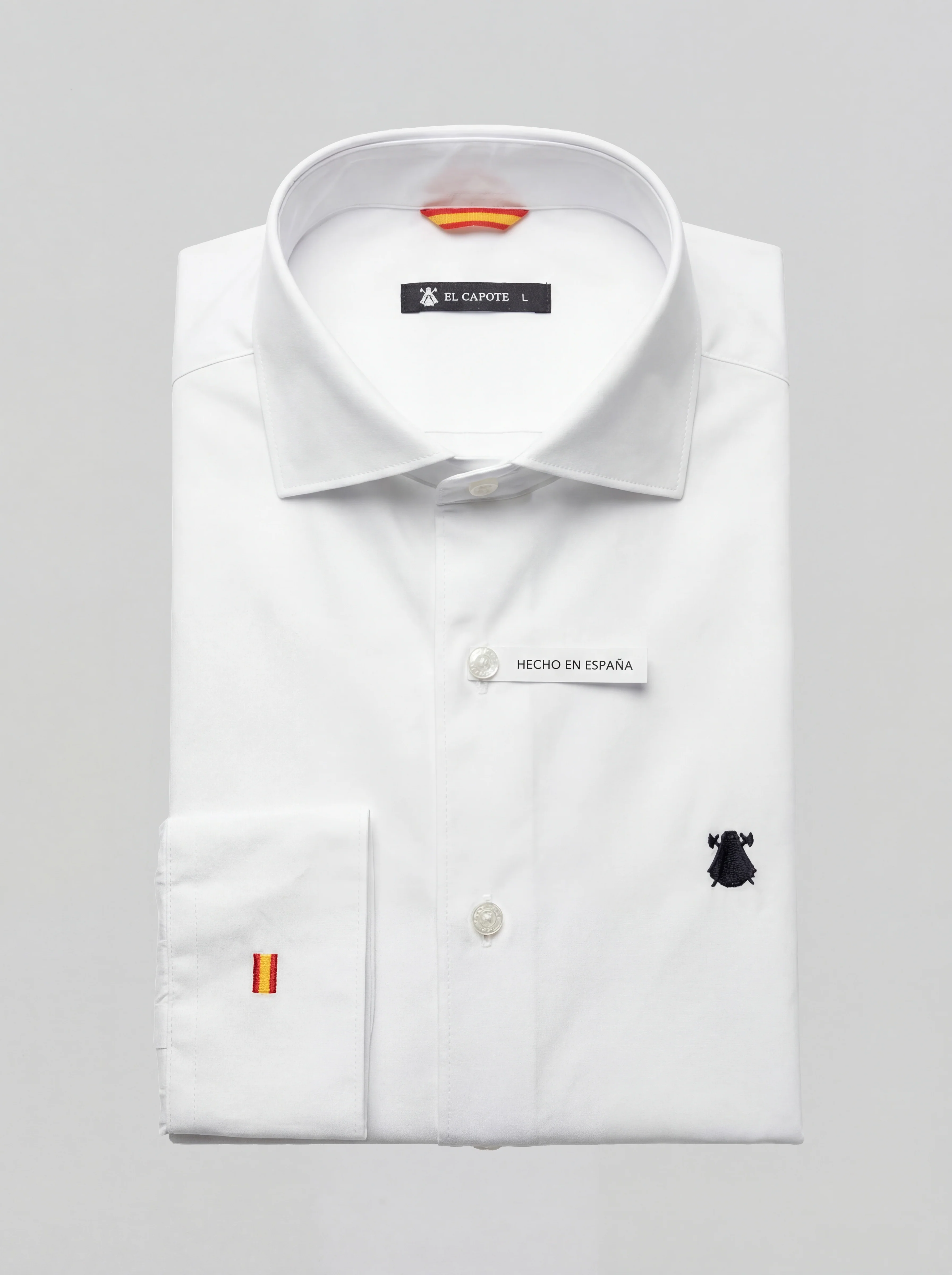 Camisa Blanca Bandera España Puño Hombre - Image 3