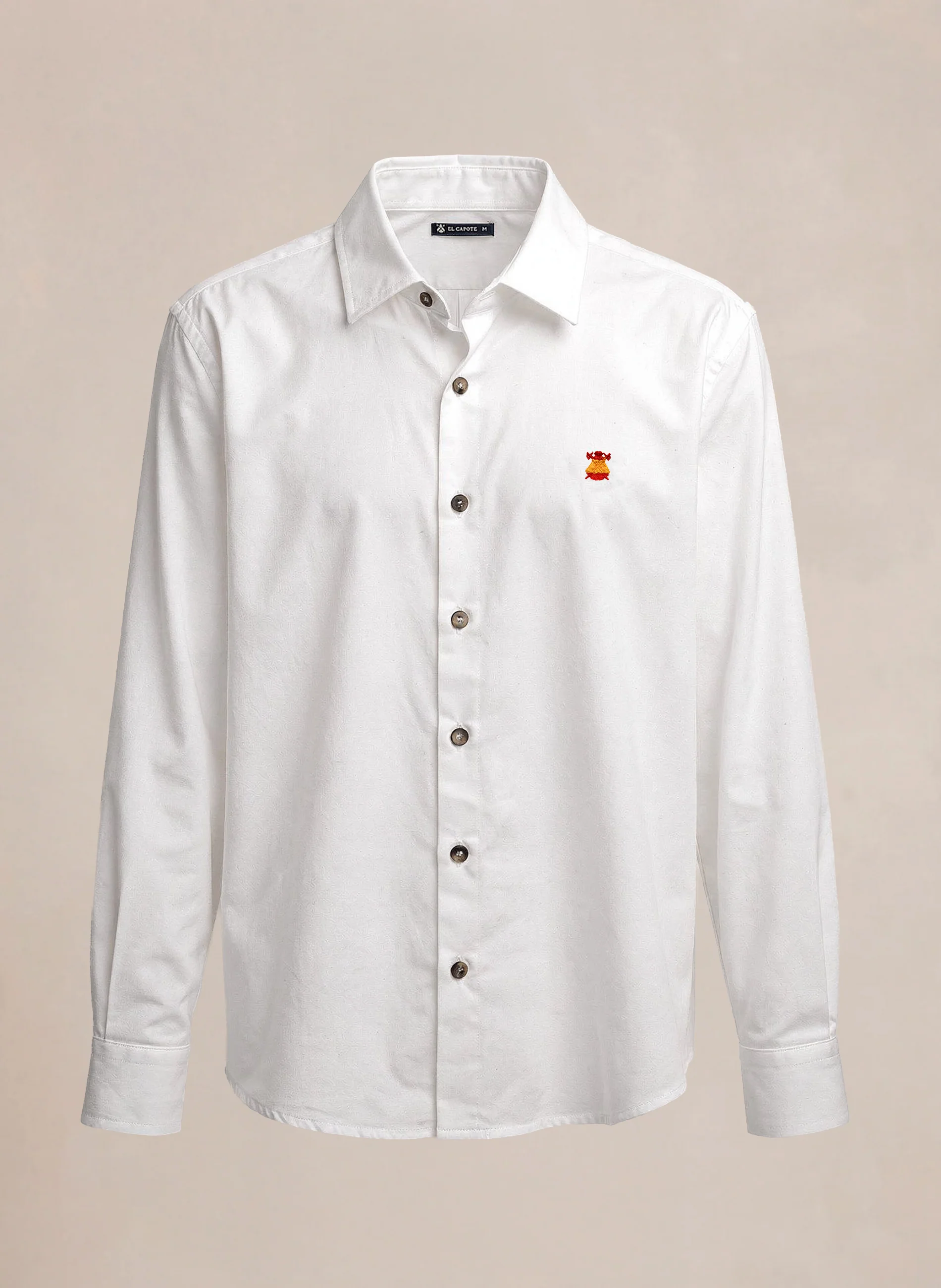 Camisa Sarga Blanca España Hombre - Image 2