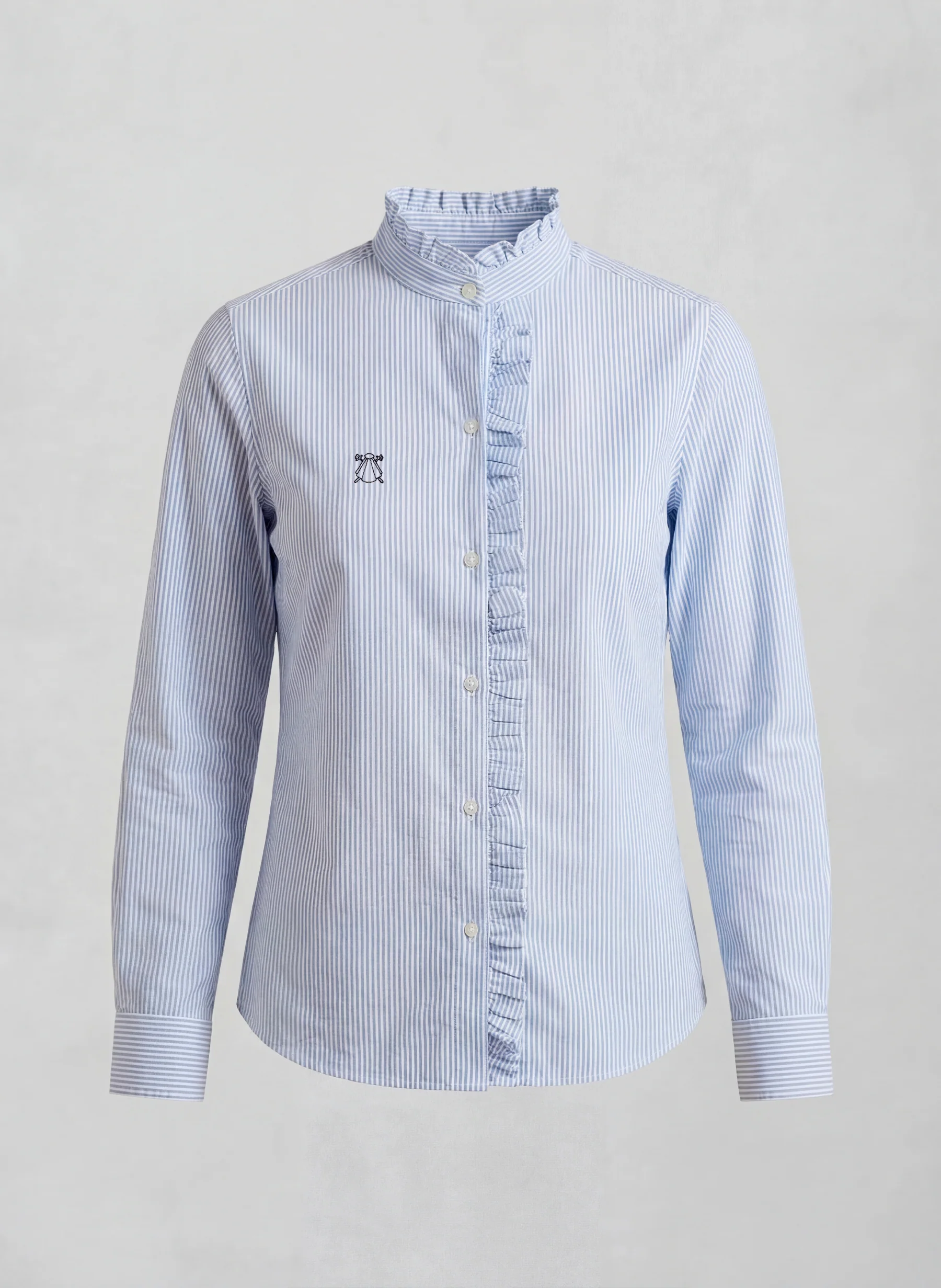 Camisa Rayas Sersuker Celeste Mujer - Image 2