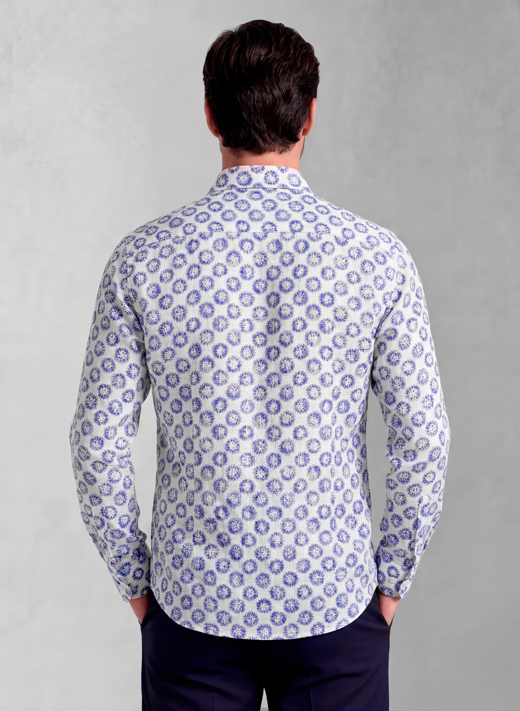 Camisa Soles Azules Lino Hombre - Image 3