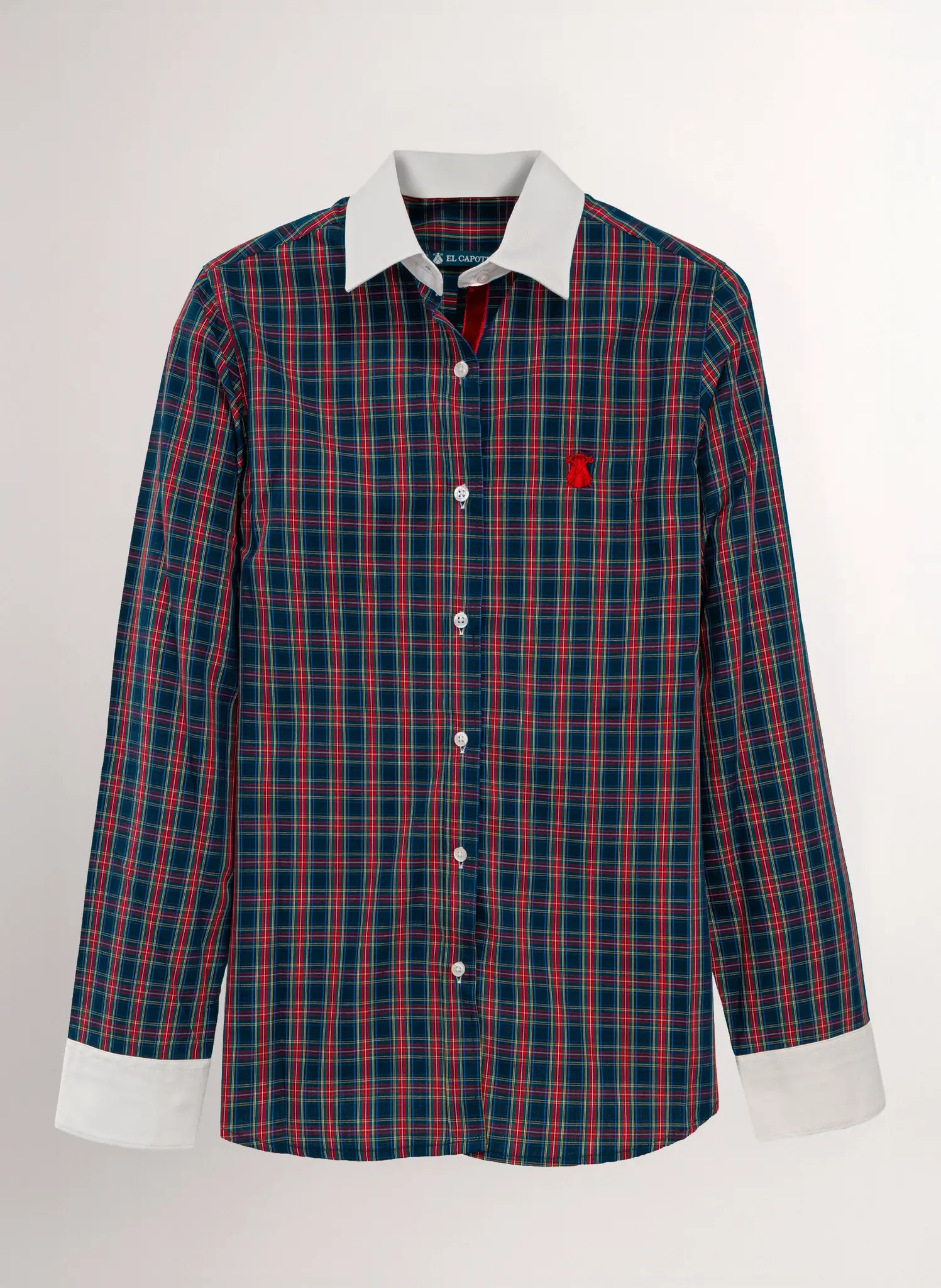 Camisa Tartán Azul y Rojo Mujer - Image 2