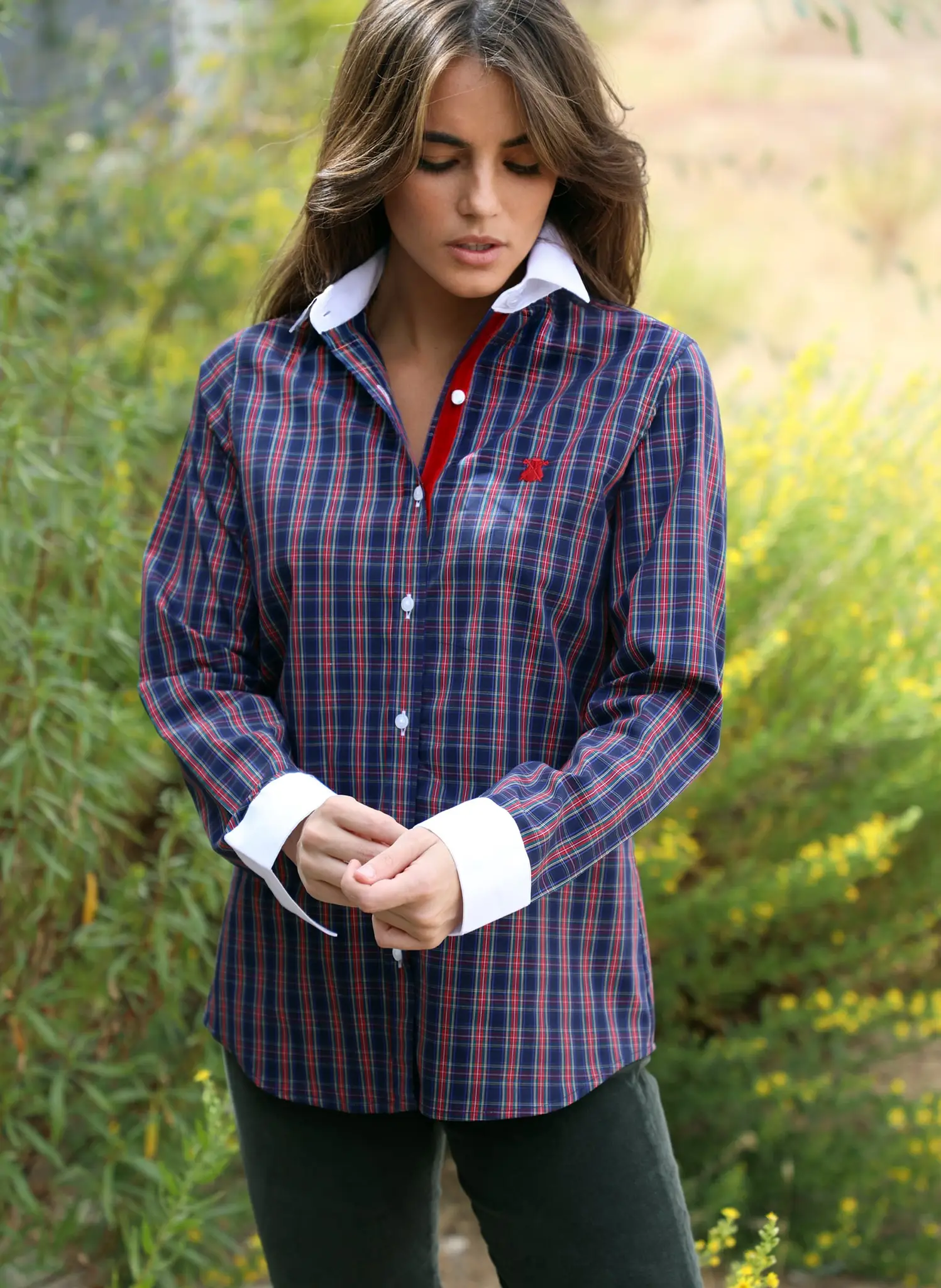 Camisa Tartán Azul y Rojo Mujer - Image 5