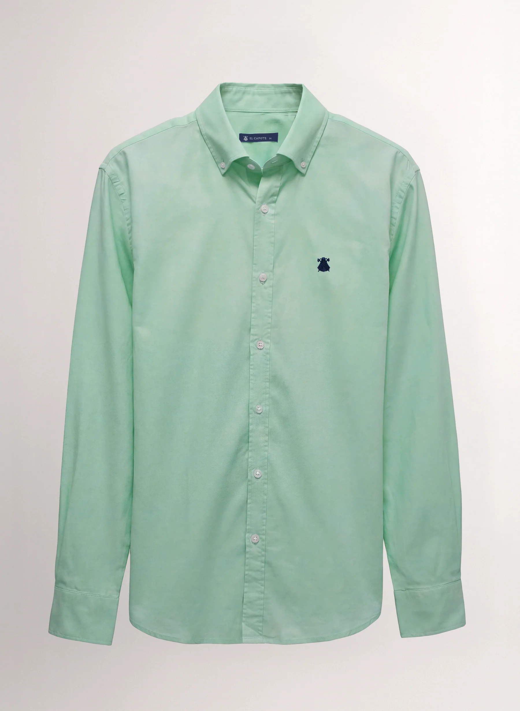 Camisa Verde Popelín Cuello Botón Hombre - Image 2