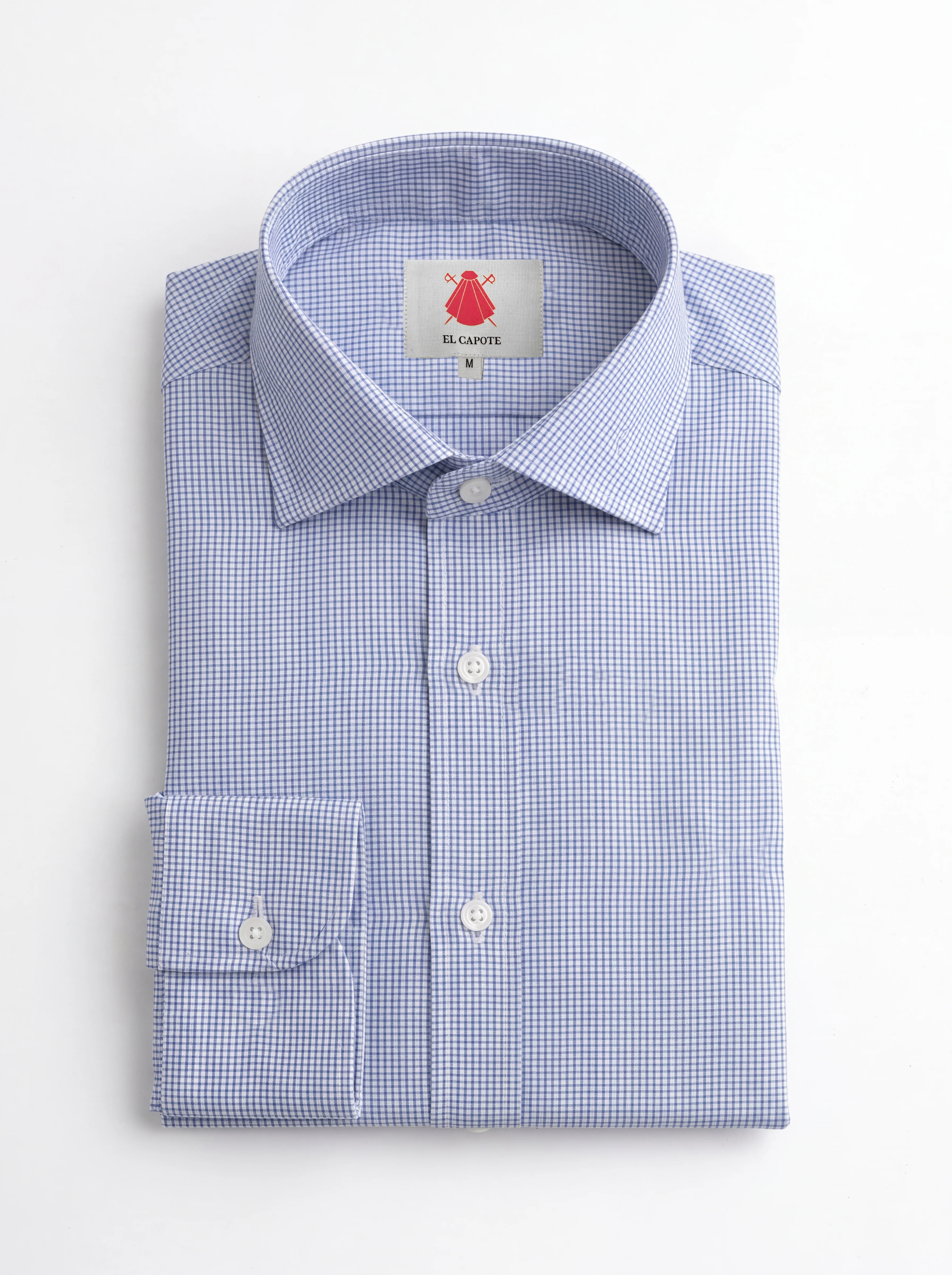 Camisa de Vestir Vichy Azul Hombre - Image 3