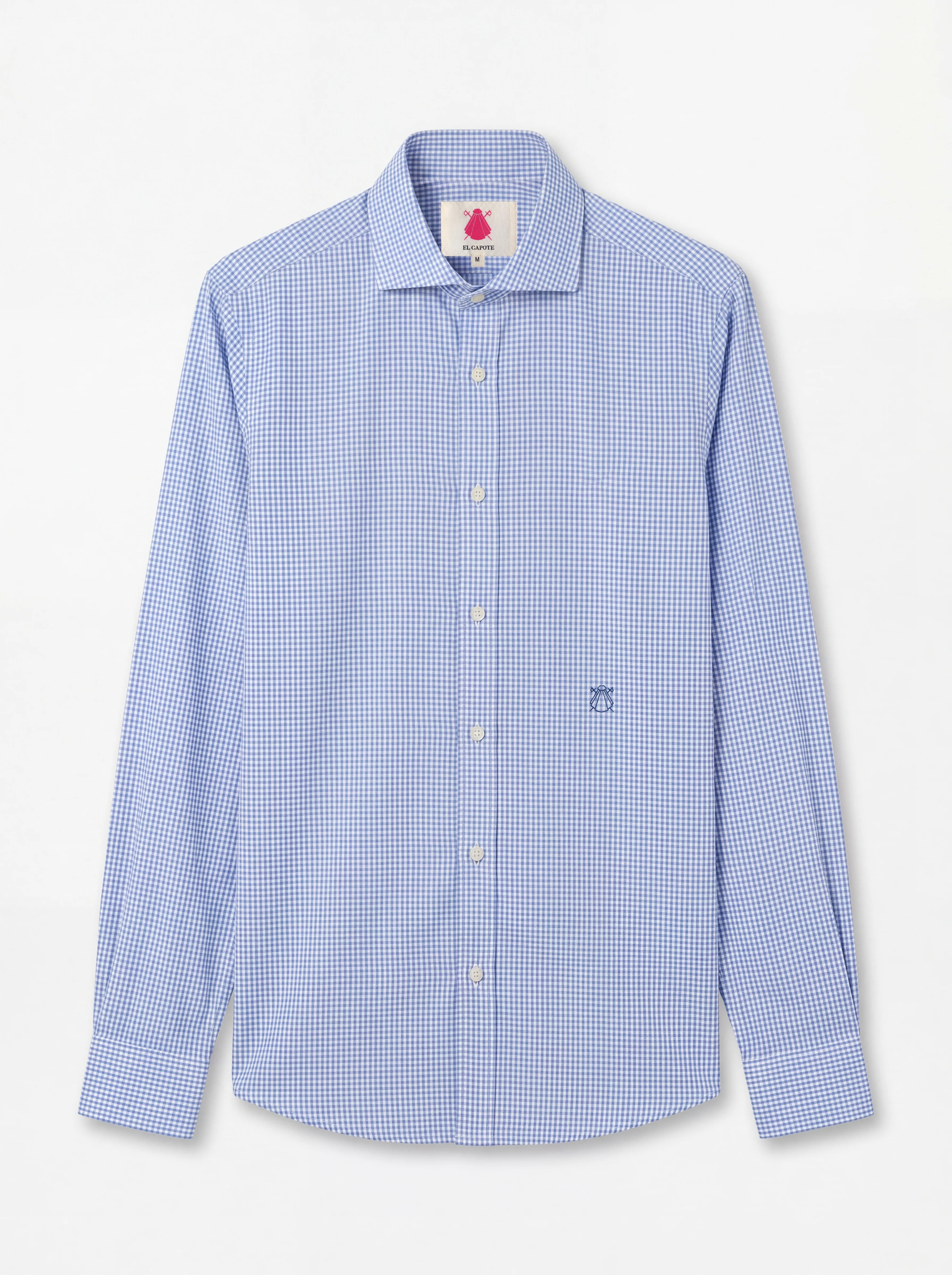 Camisa de Vestir Vichy Azul Hombre - Image 4