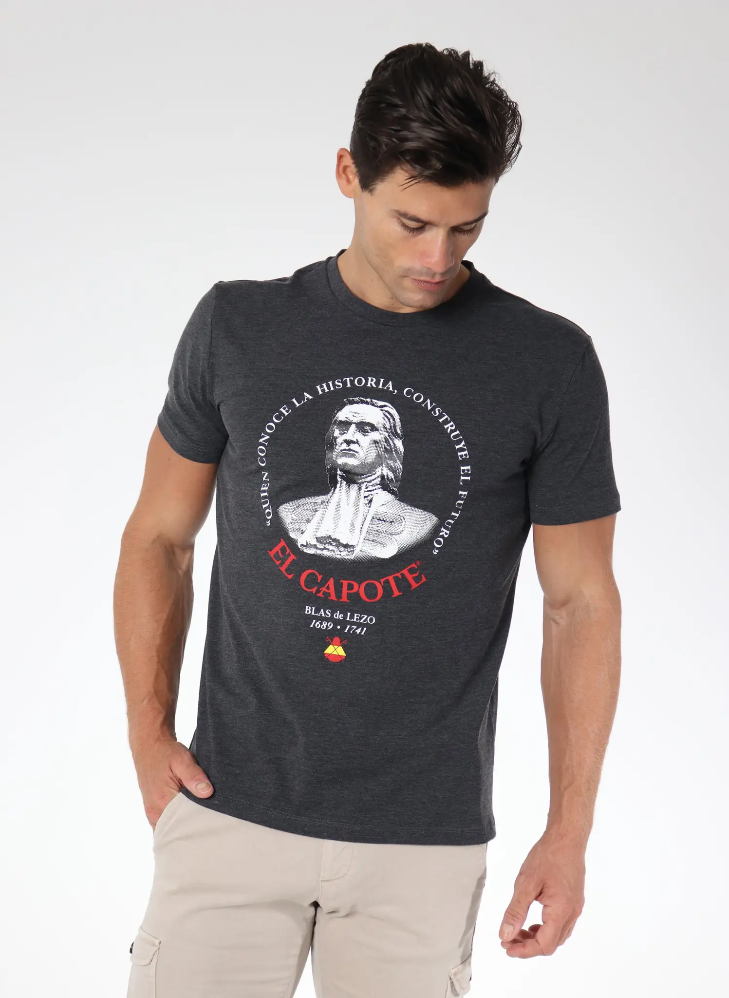 Camiseta Antracita Homenaje a Blas de Lezo Hombre