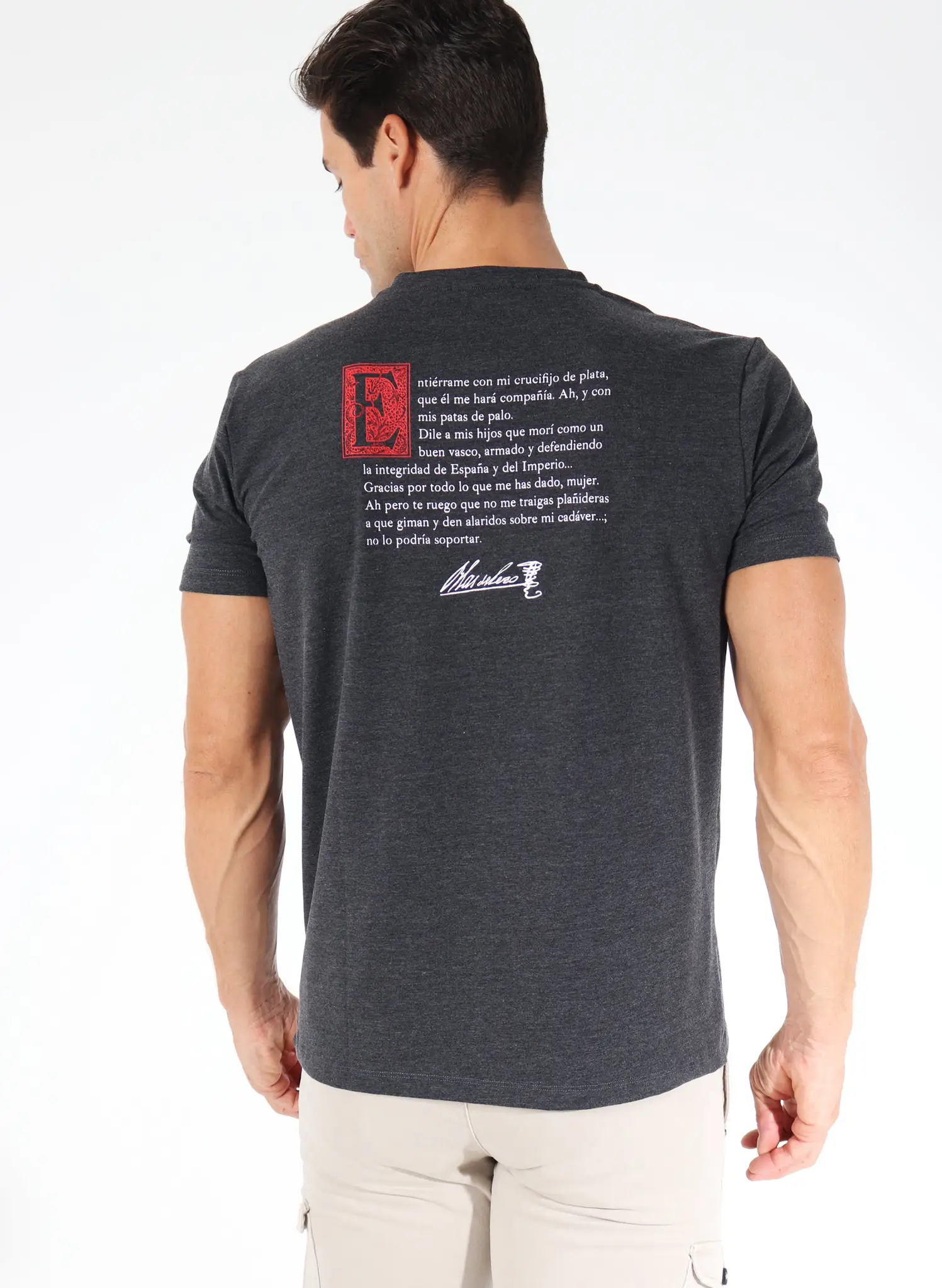 Camiseta Antracita Homenaje a Blas de Lezo Hombre - Image 2