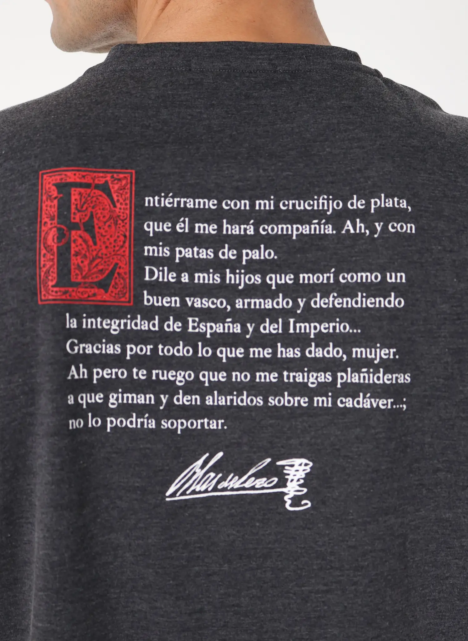 Camiseta Antracita Homenaje a Blas de Lezo Hombre - Image 4