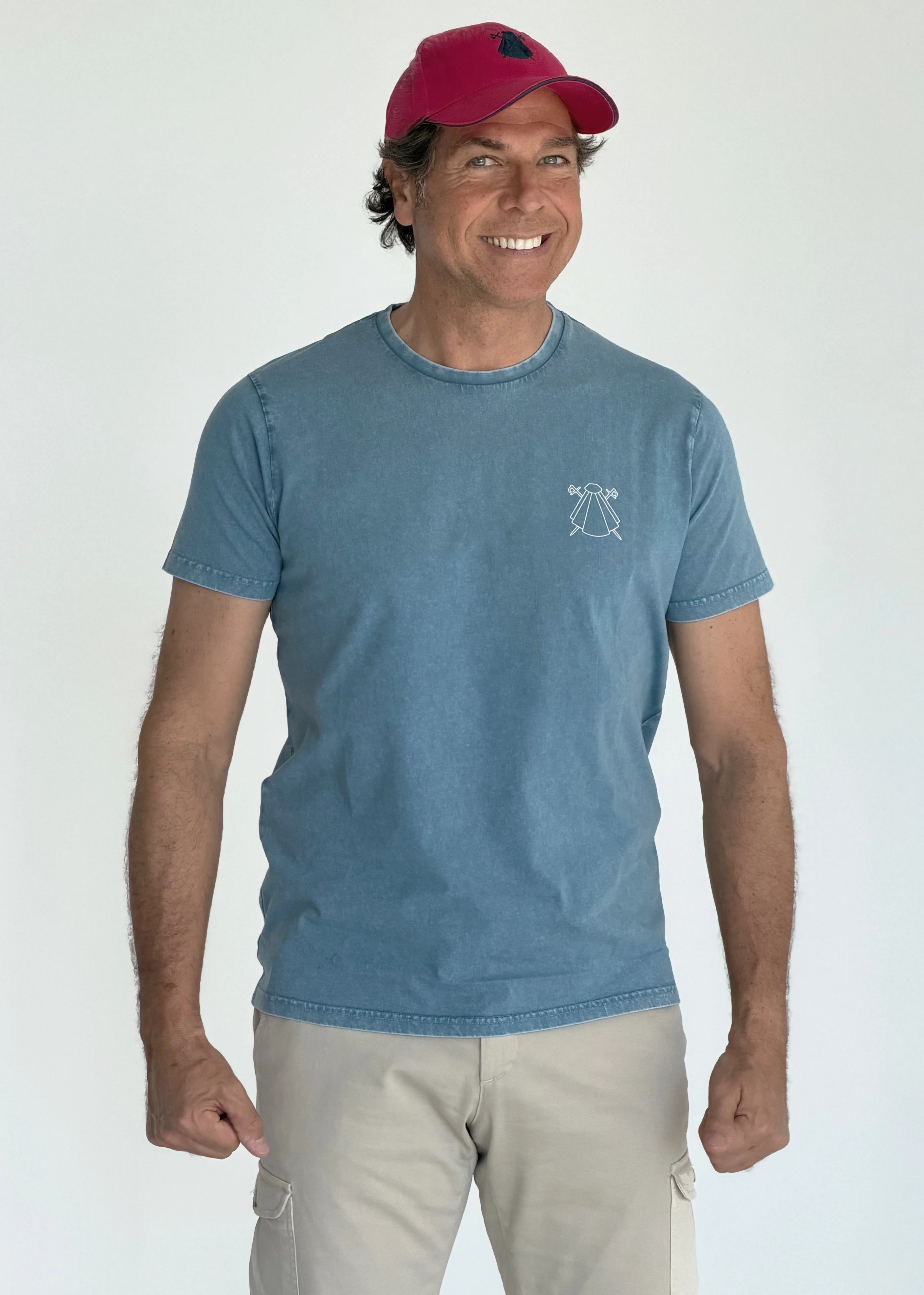 Camiseta Azul Eslogan Hombre - Image 2