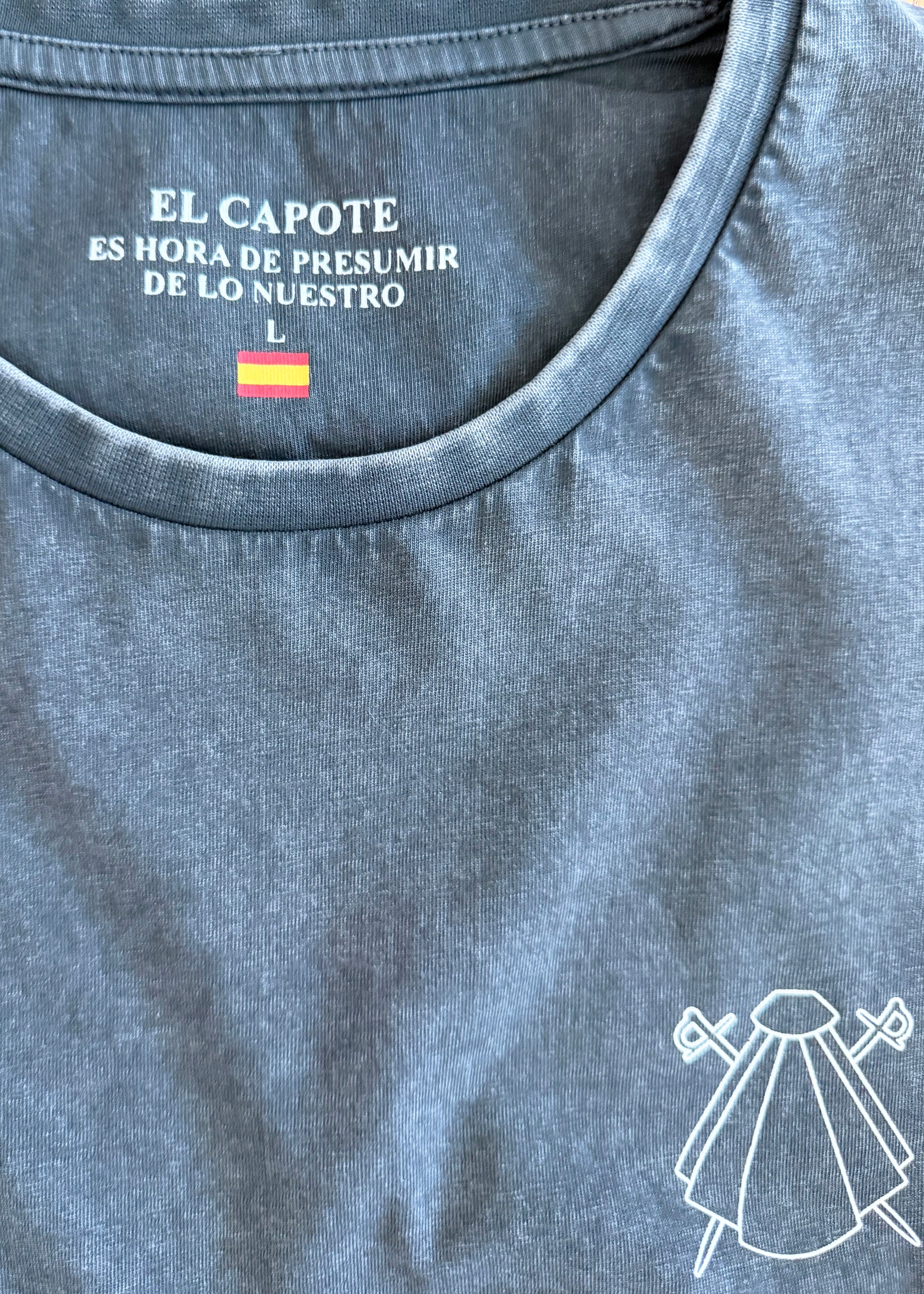 Camiseta Azul Eslogan Hombre - Image 4