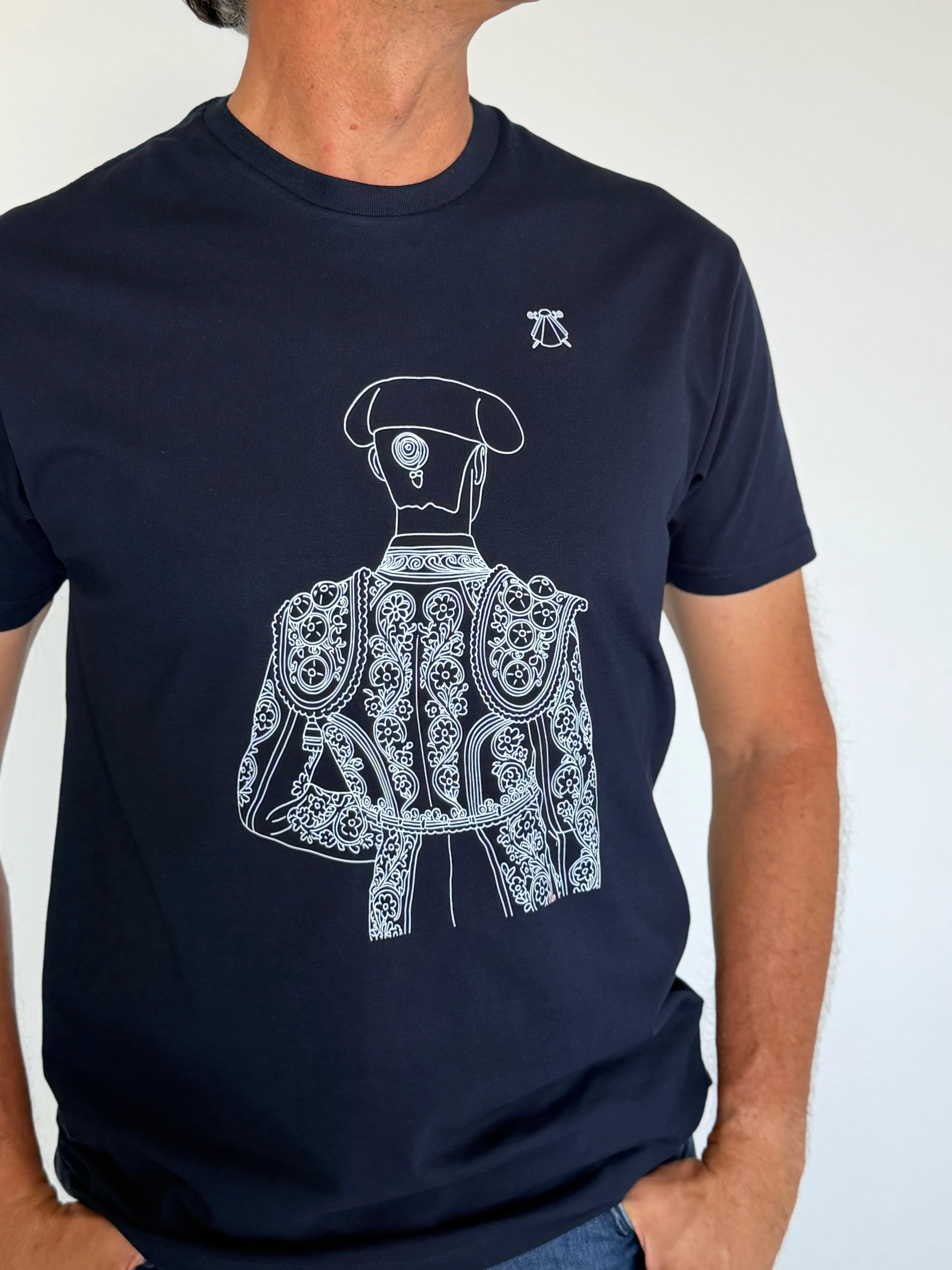 Camiseta Azul Torero Espaldas Hombre - Image 2