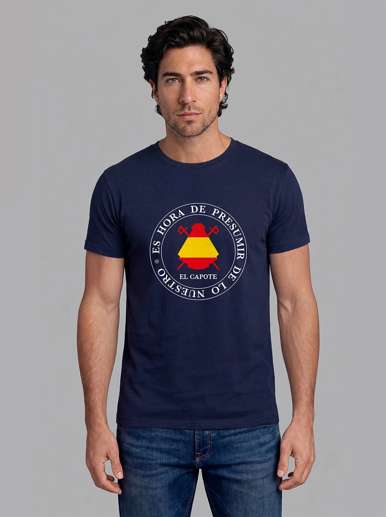 Camiseta Azul Marino Personalizable Hombre - Image 3