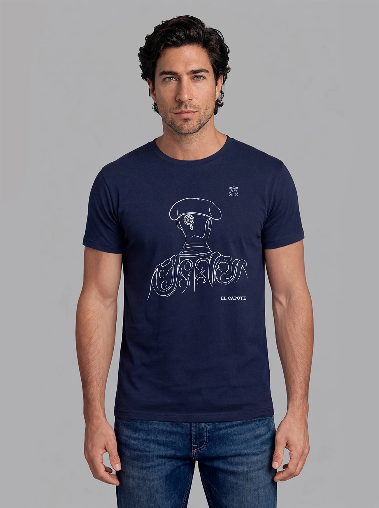 Camiseta Azul Marino Personalizable Hombre - Image 4
