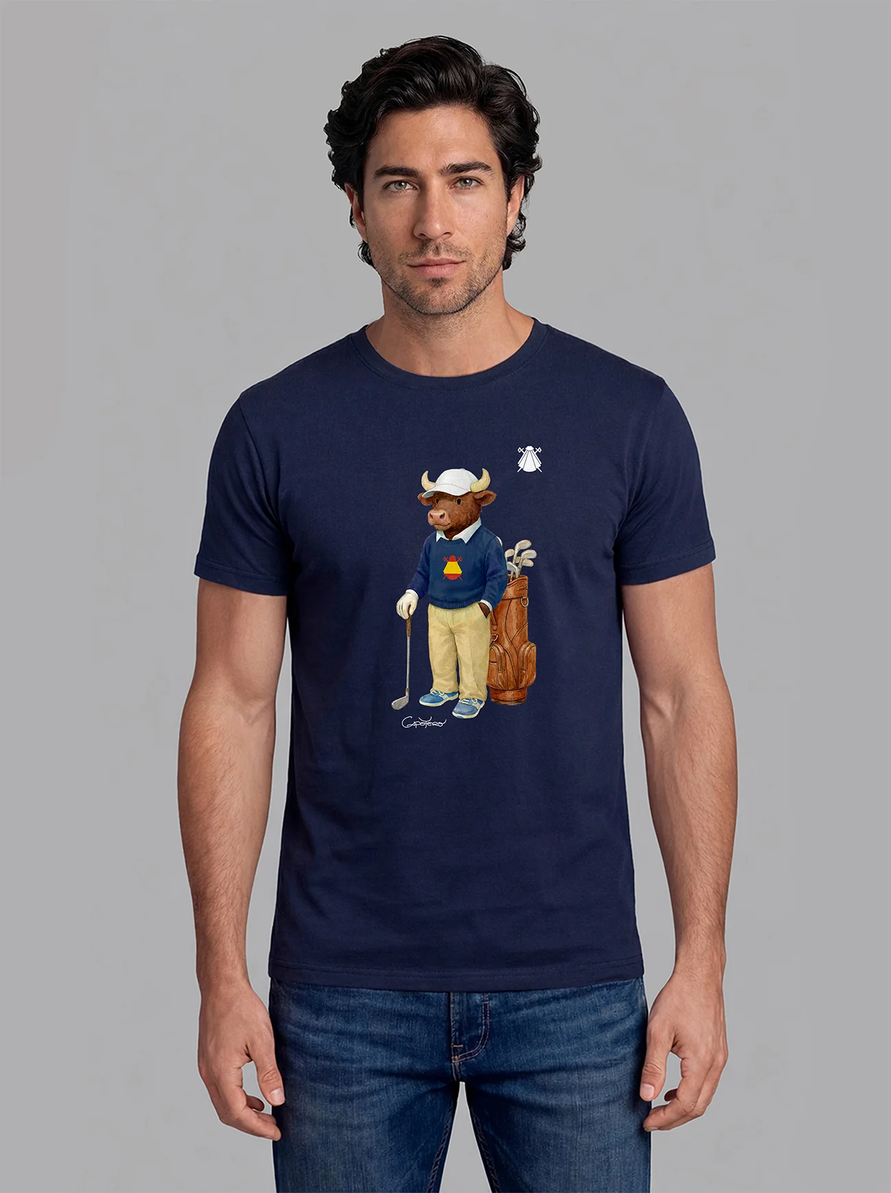 Camiseta Azul Marino Personalizable Hombre - Image 5