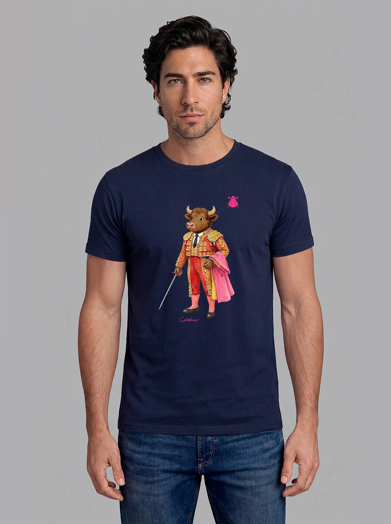 Camiseta Azul Marino Personalizable Hombre - Image 6