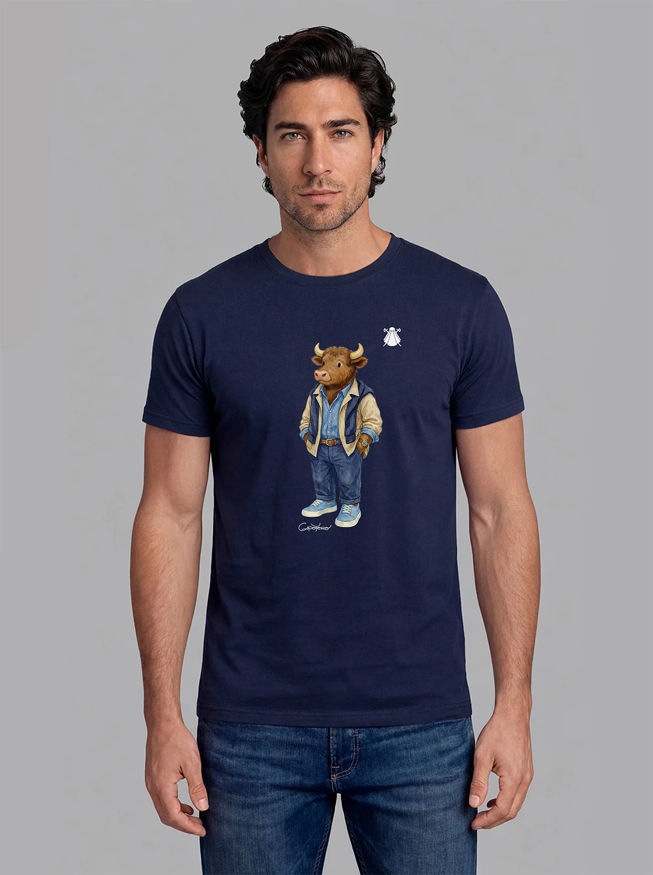 Camiseta Azul Marino Personalizable Hombre - Image 7