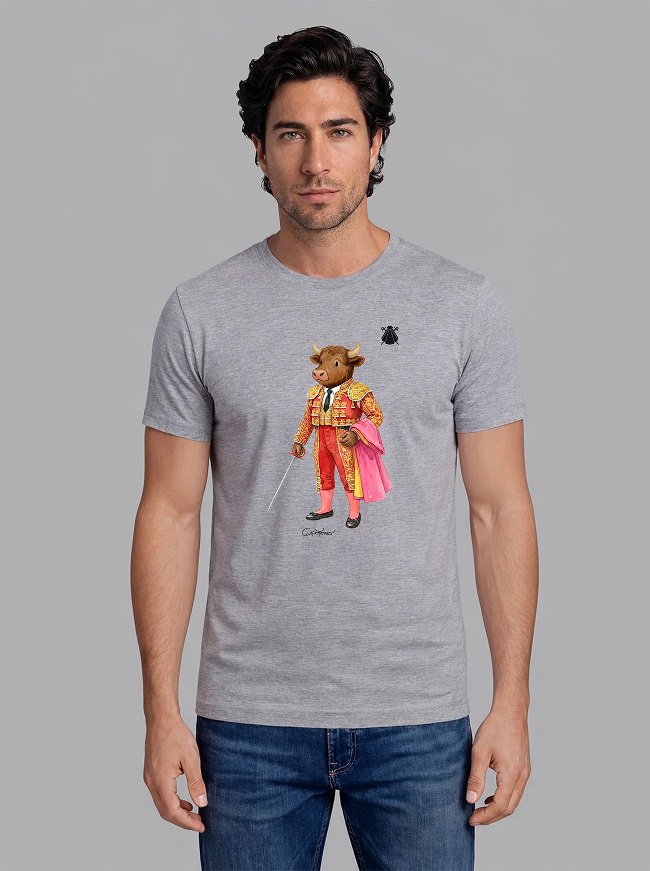 Camiseta Gris Personalizable Hombre - Image 17