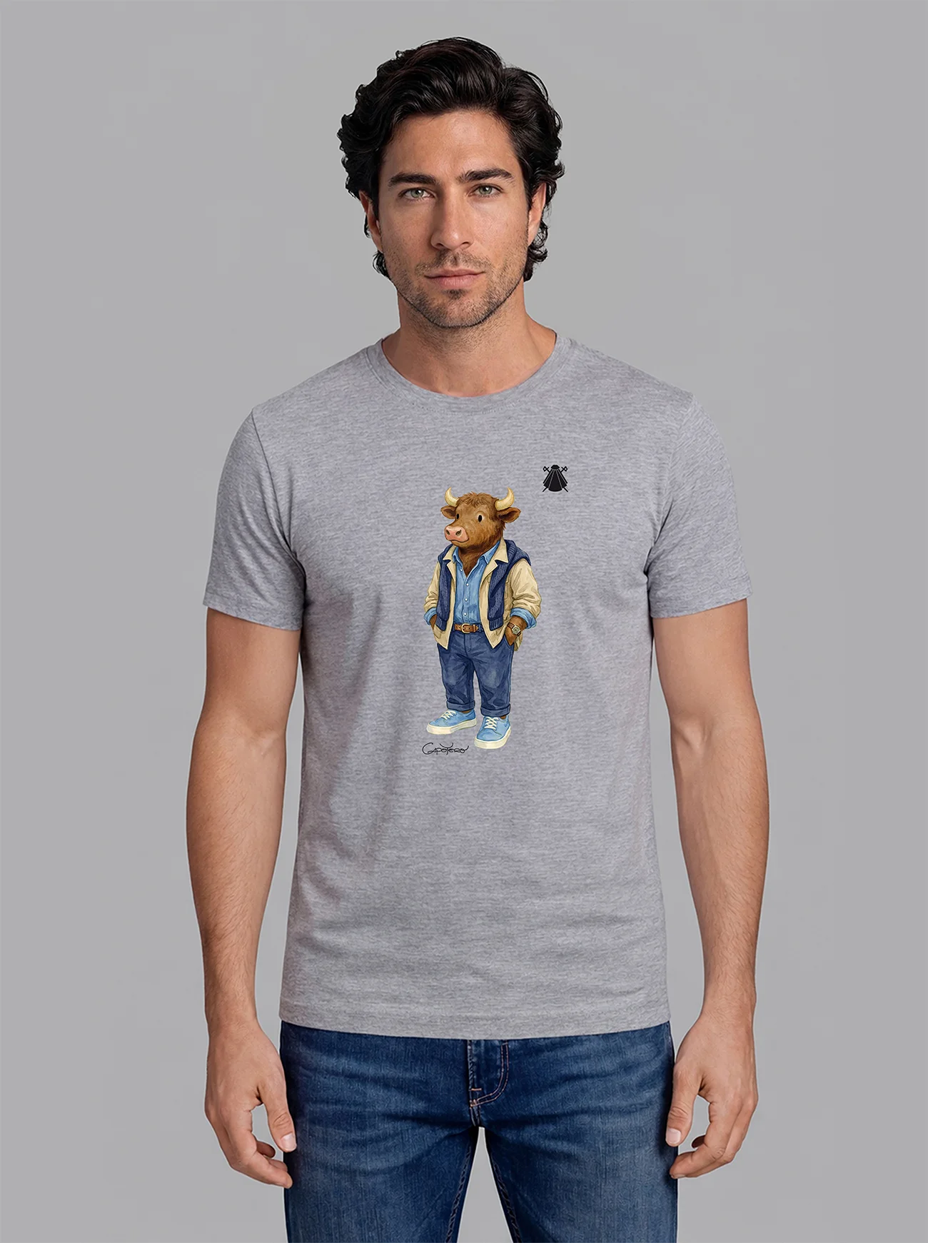 Camiseta Gris Personalizable Hombre - Image 18
