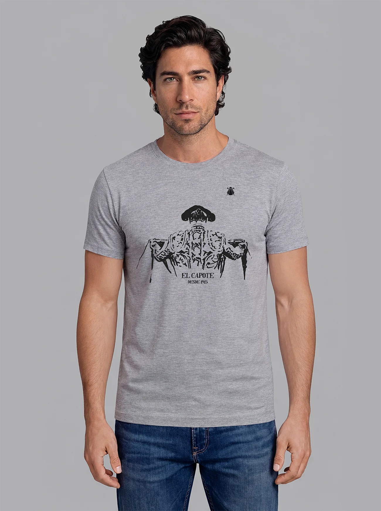 Camiseta Gris Personalizable Hombre - Image 3
