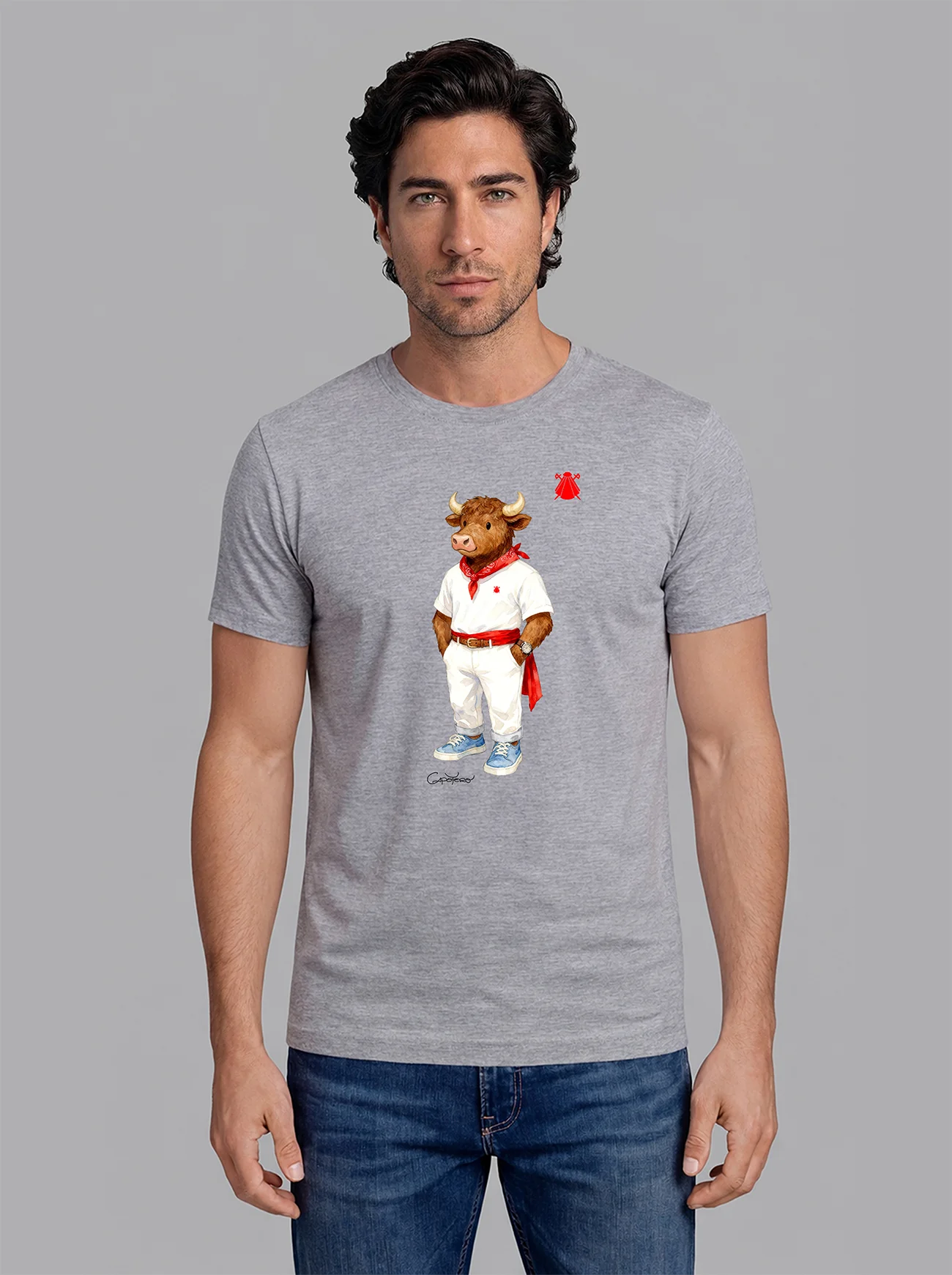 Camiseta Gris Personalizable Hombre - Image 5