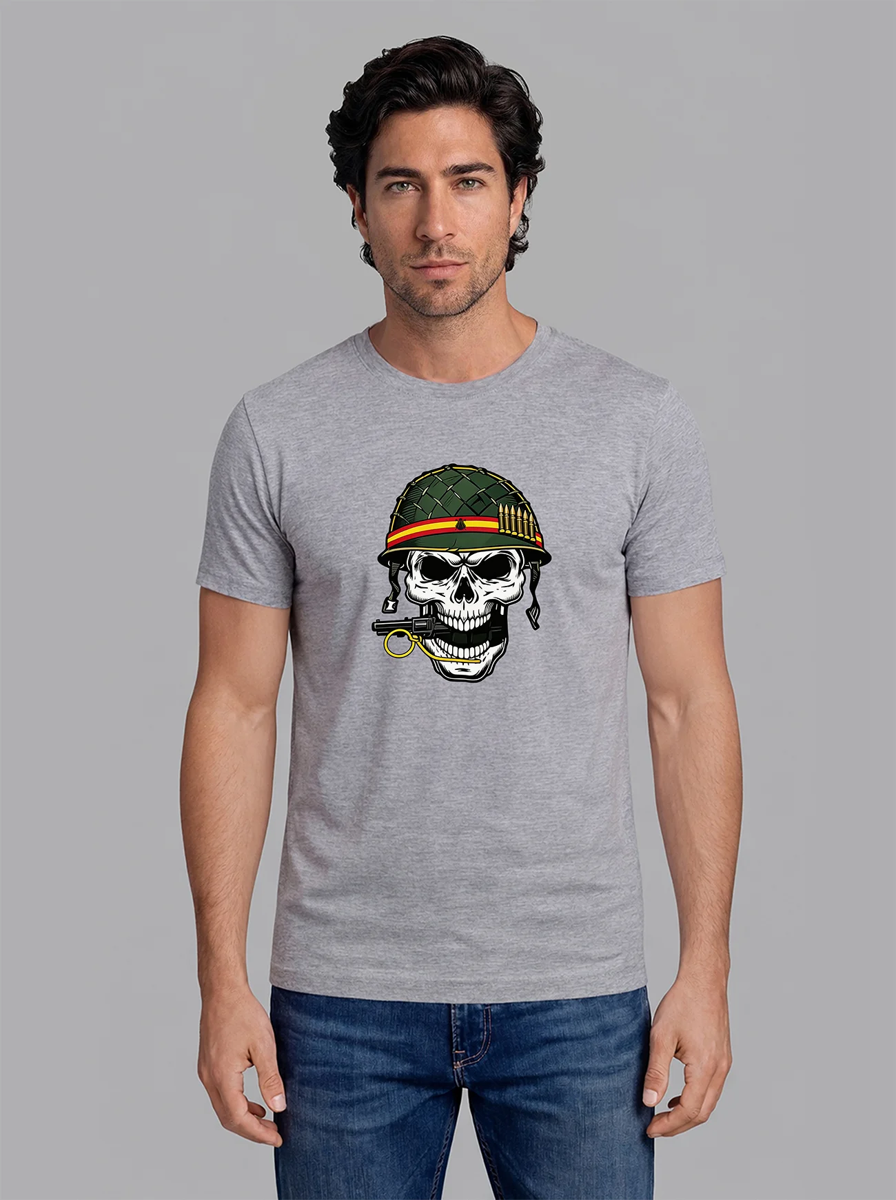 Camiseta Gris Personalizable Hombre - Image 6