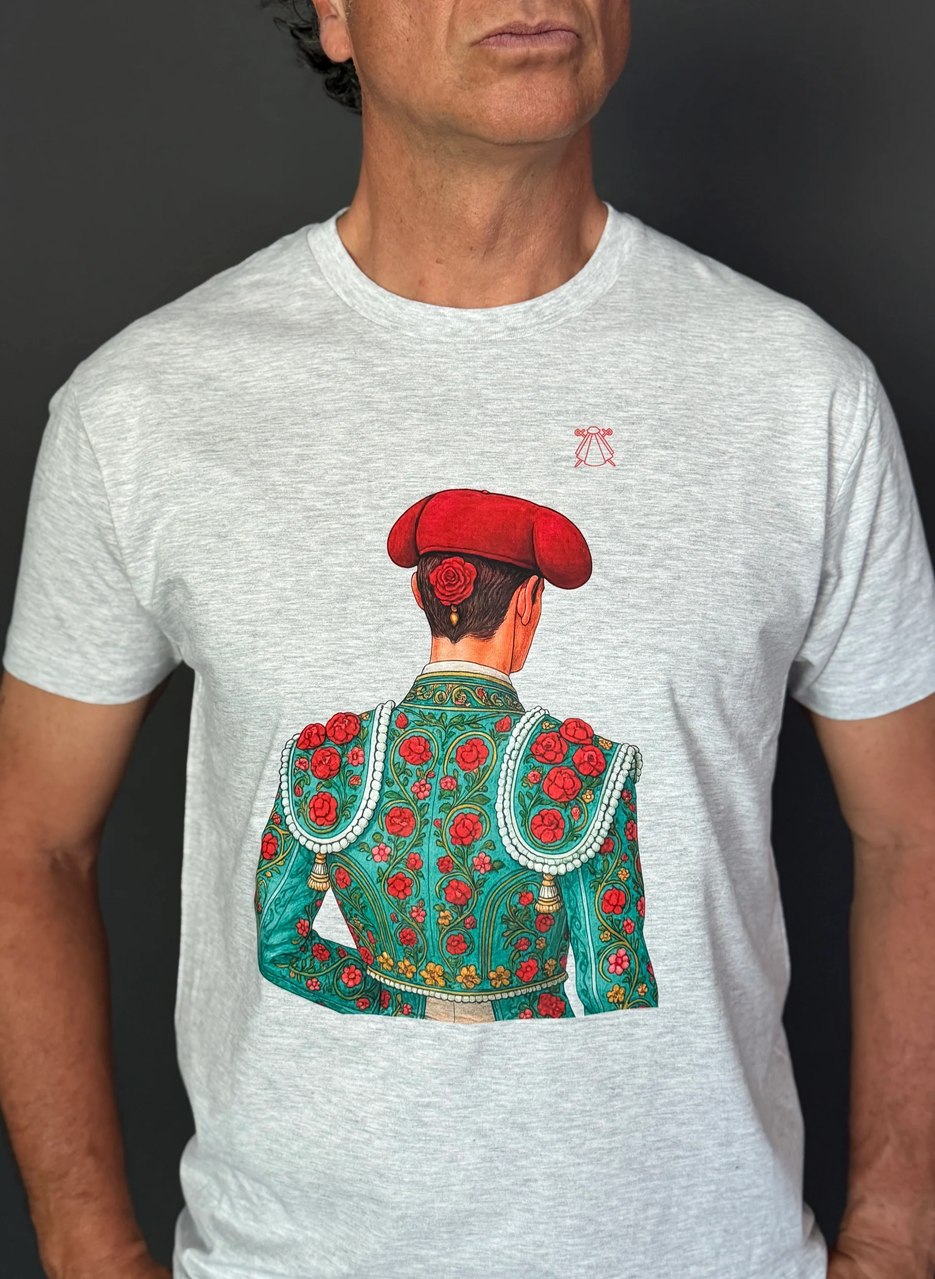 Camiseta Gris Torero Espaldas Color Hombre - Image 2