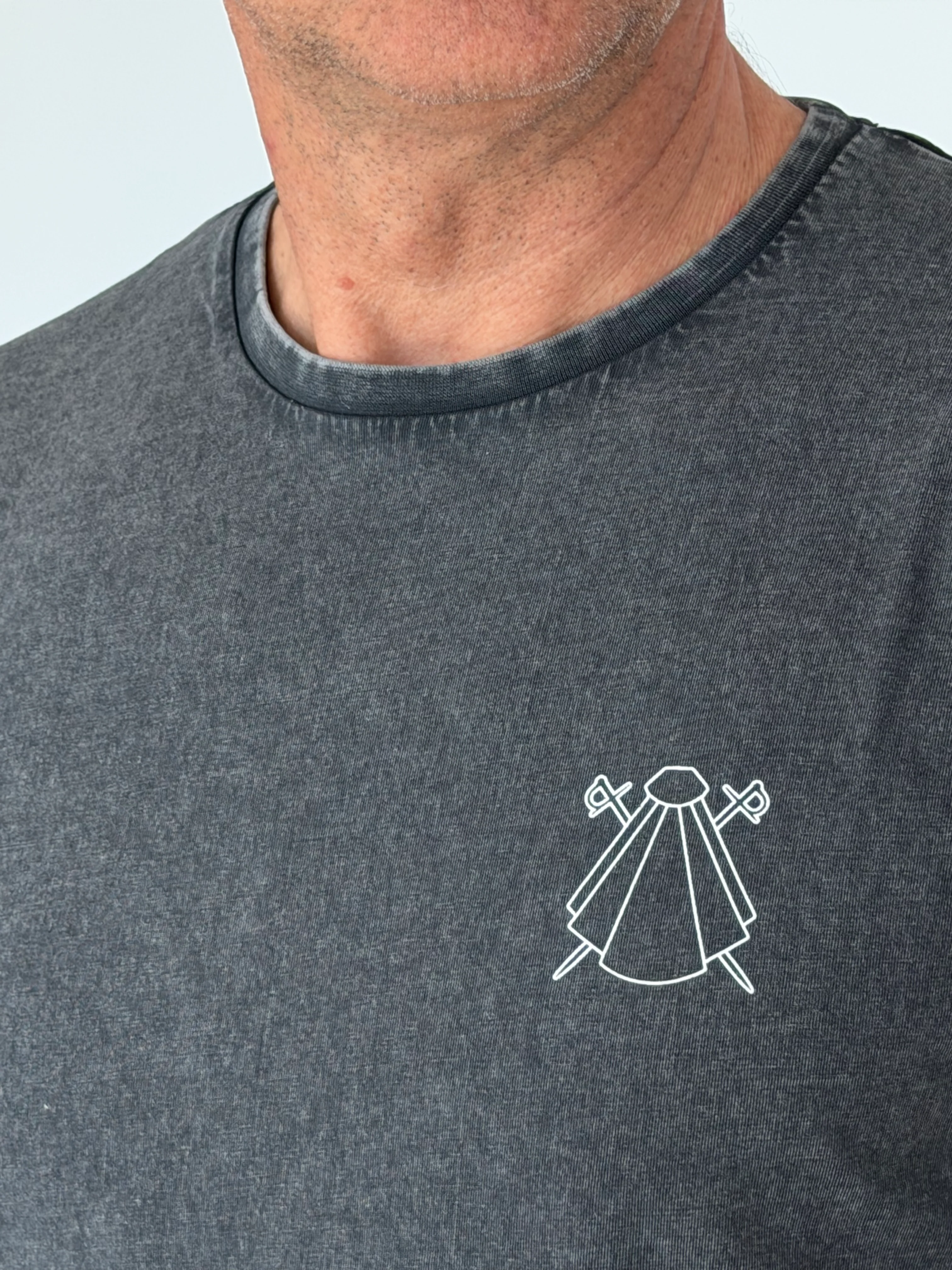 Camiseta Negra Eslogan Hombre - Image 3