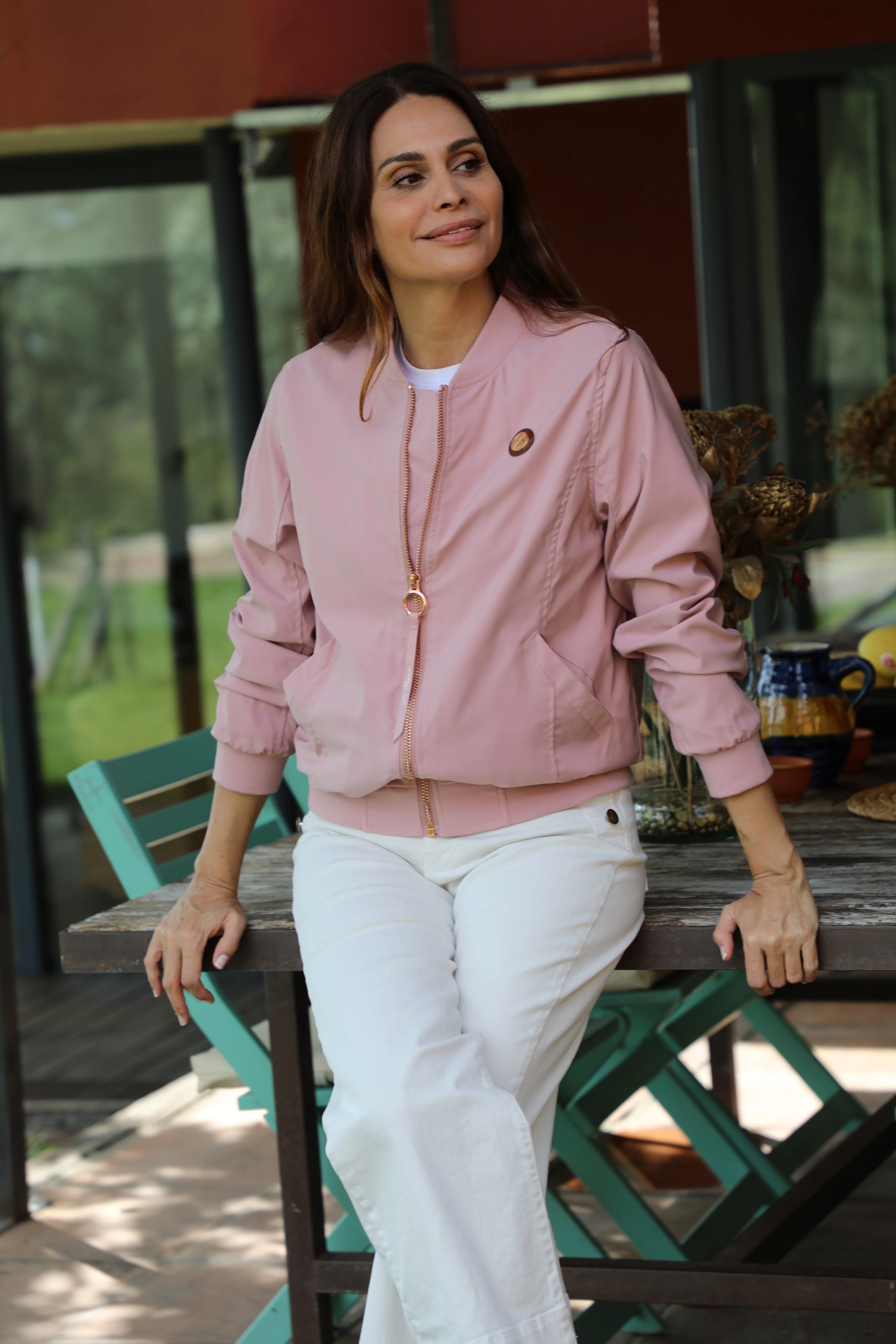 Cazadora Bomber Rosa Mujer - Image 4