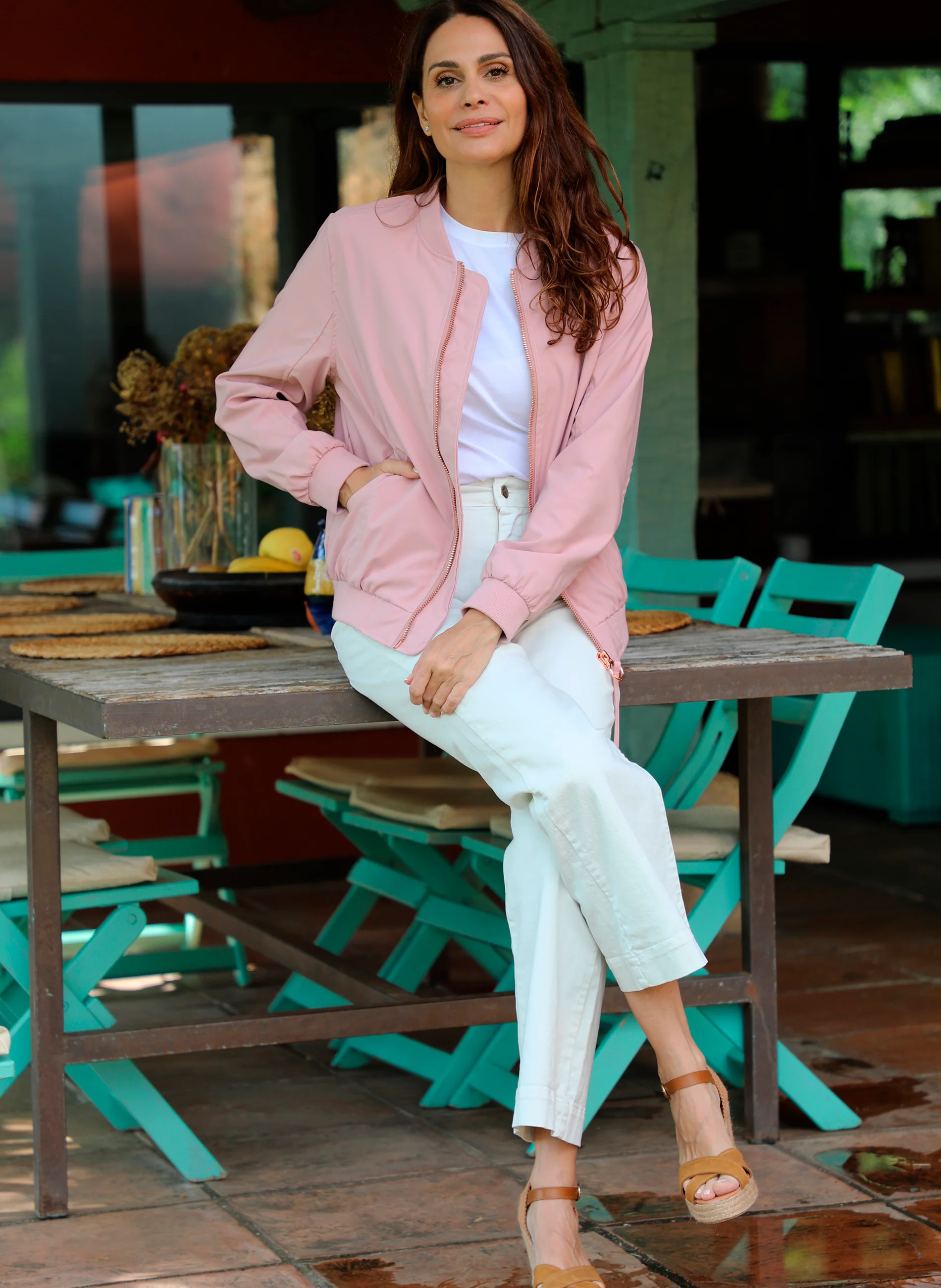 Cazadora Bomber Rosa Mujer - Image 5