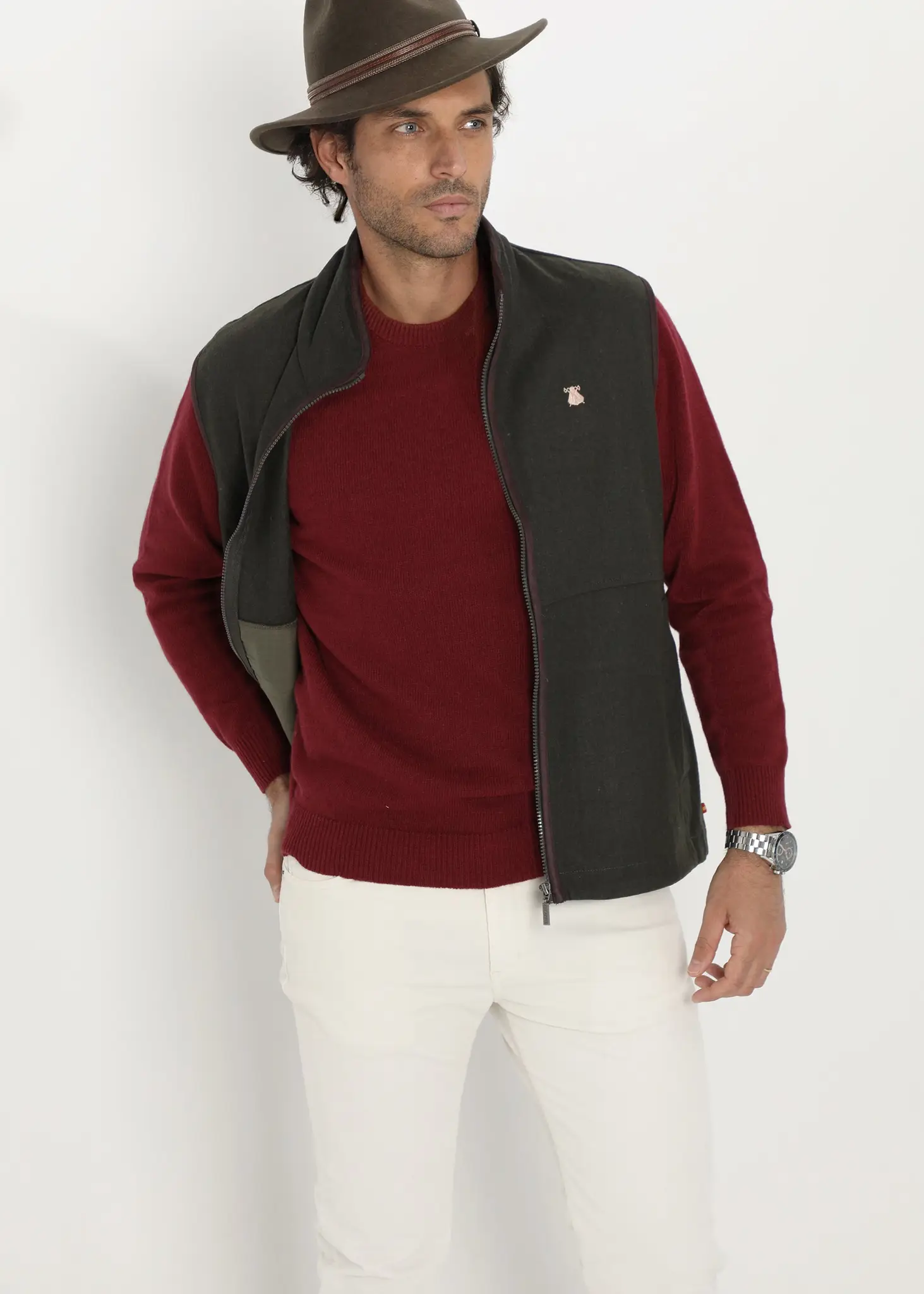 Chaleco Loden Verde Caza Hombre - Image 4