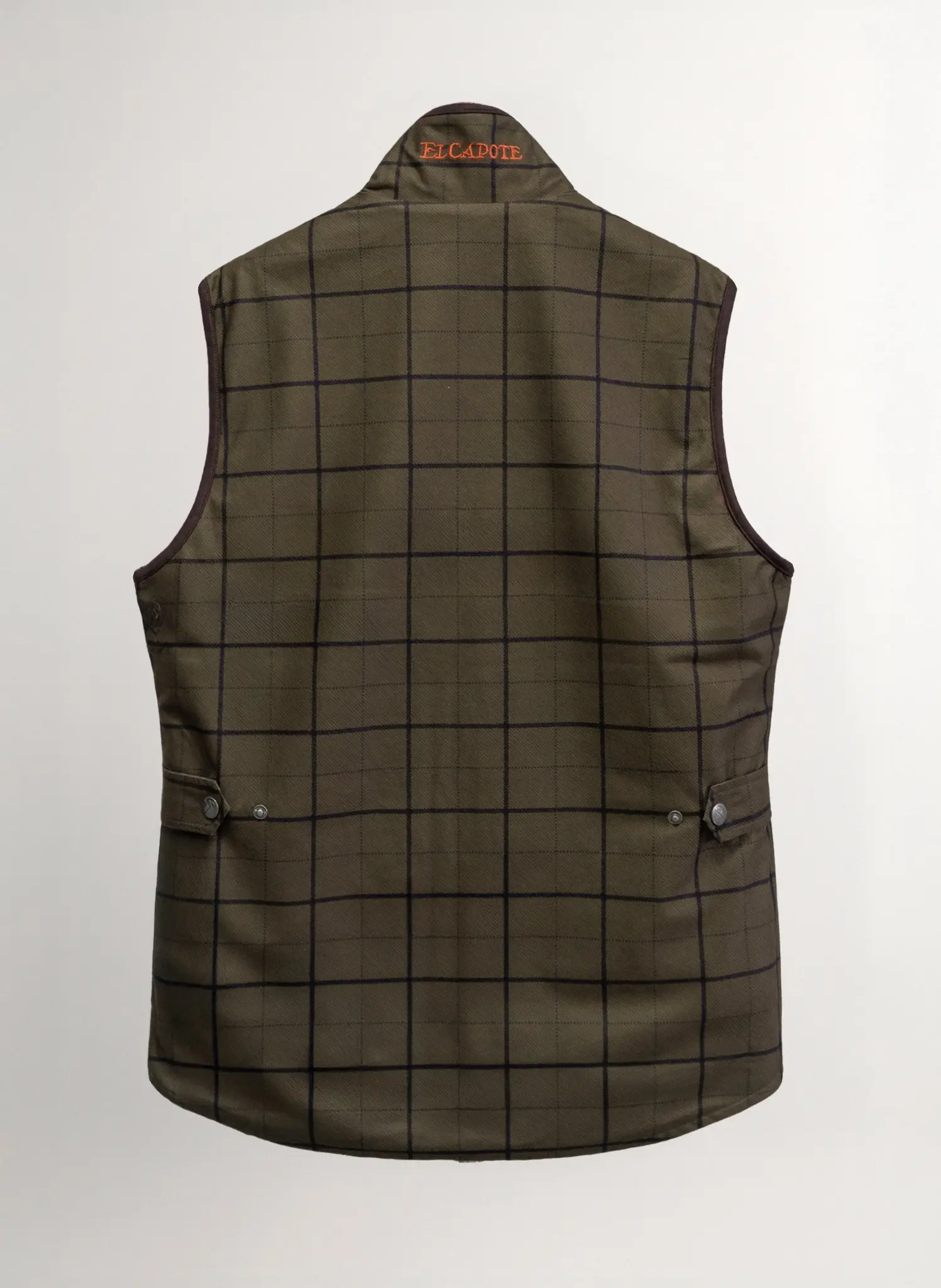 Chaleco Cuadros Verde Caza Hombre - Image 3