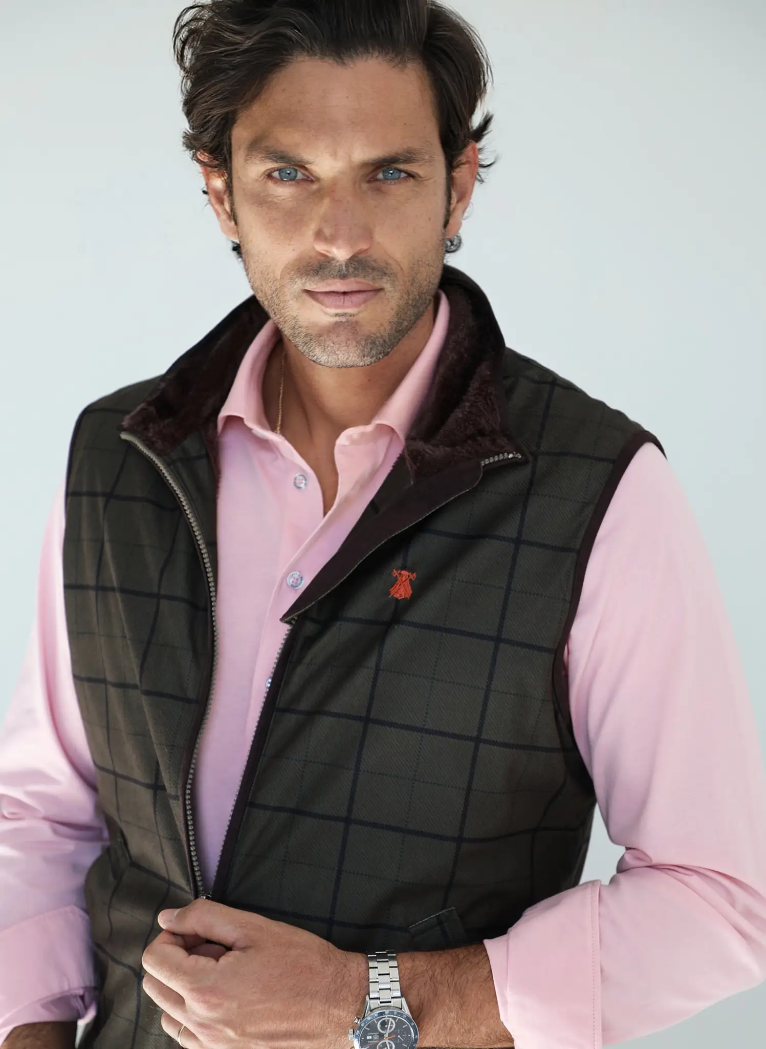 Chaleco Cuadros Verde Caza Hombre - Image 7