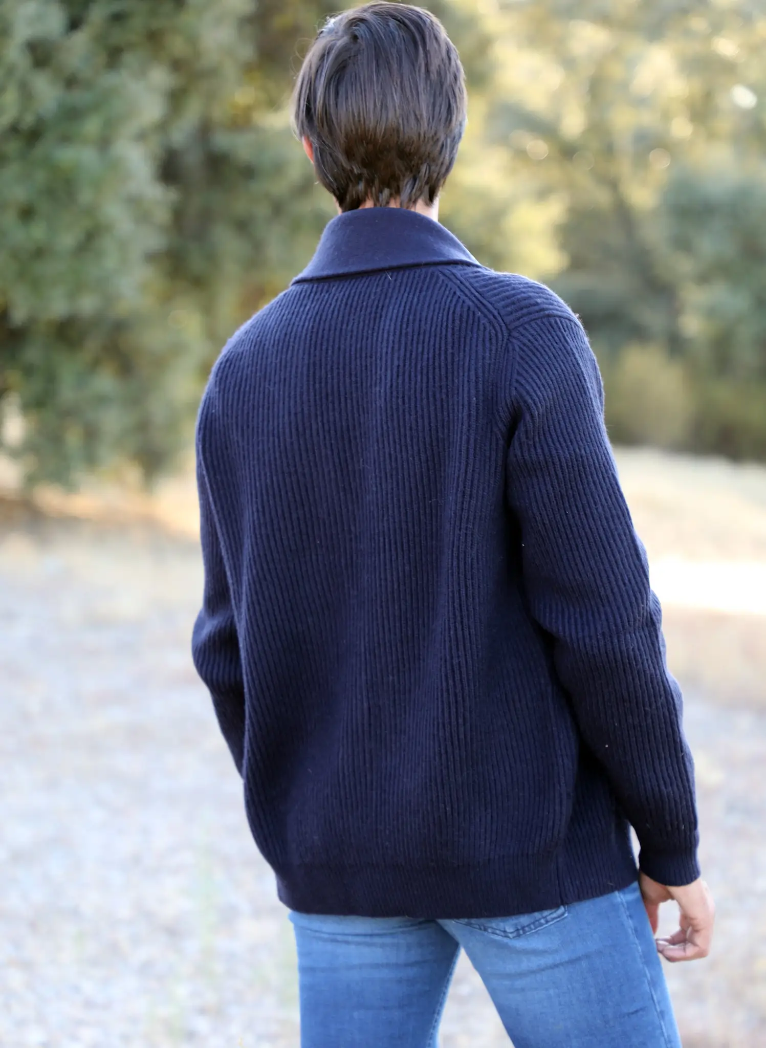 Chaqueta Azul Marino Cuello Smoking Hombre - Image 3