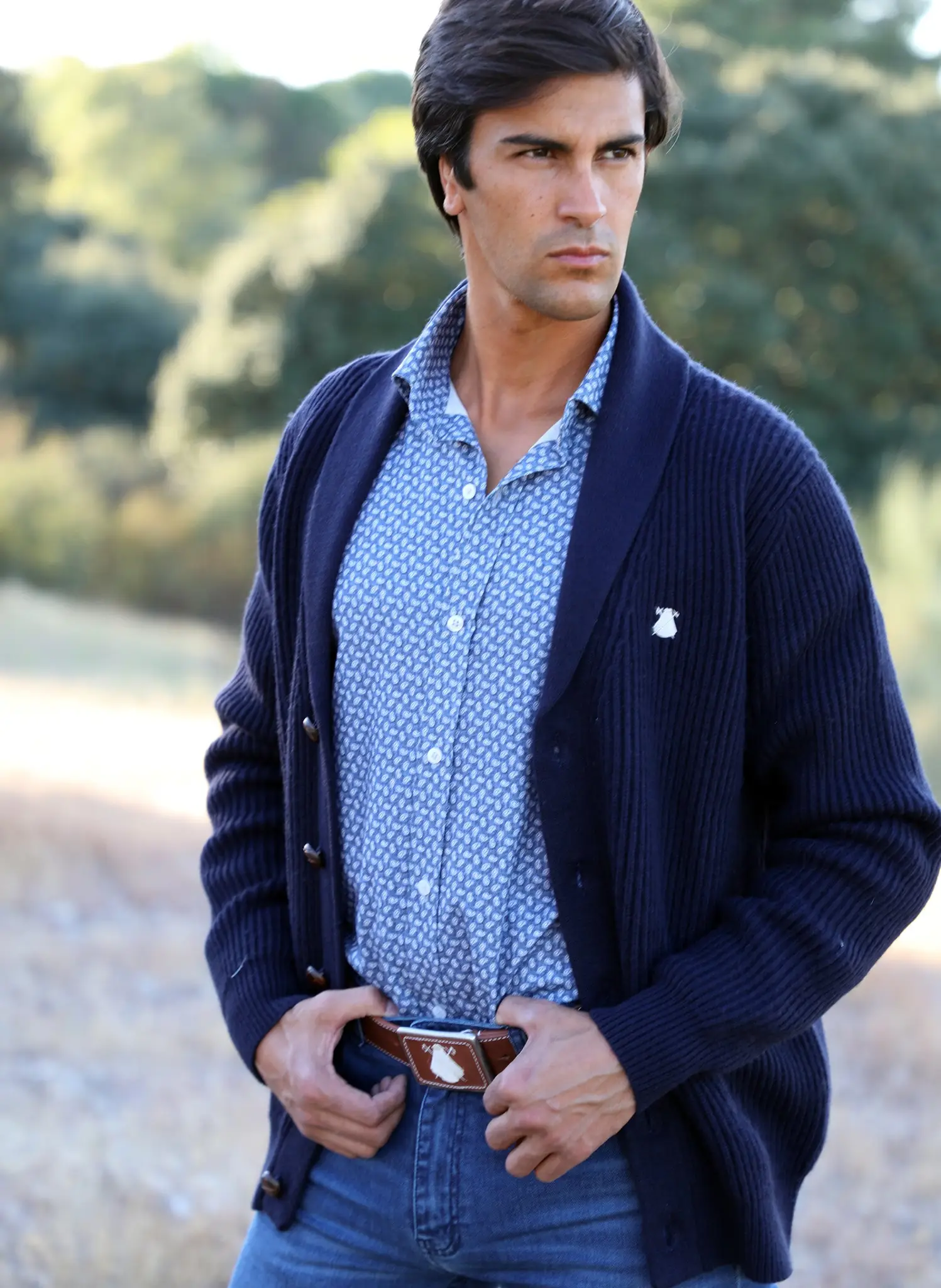 Chaqueta Azul Marino Cuello Smoking Hombre - Image 5