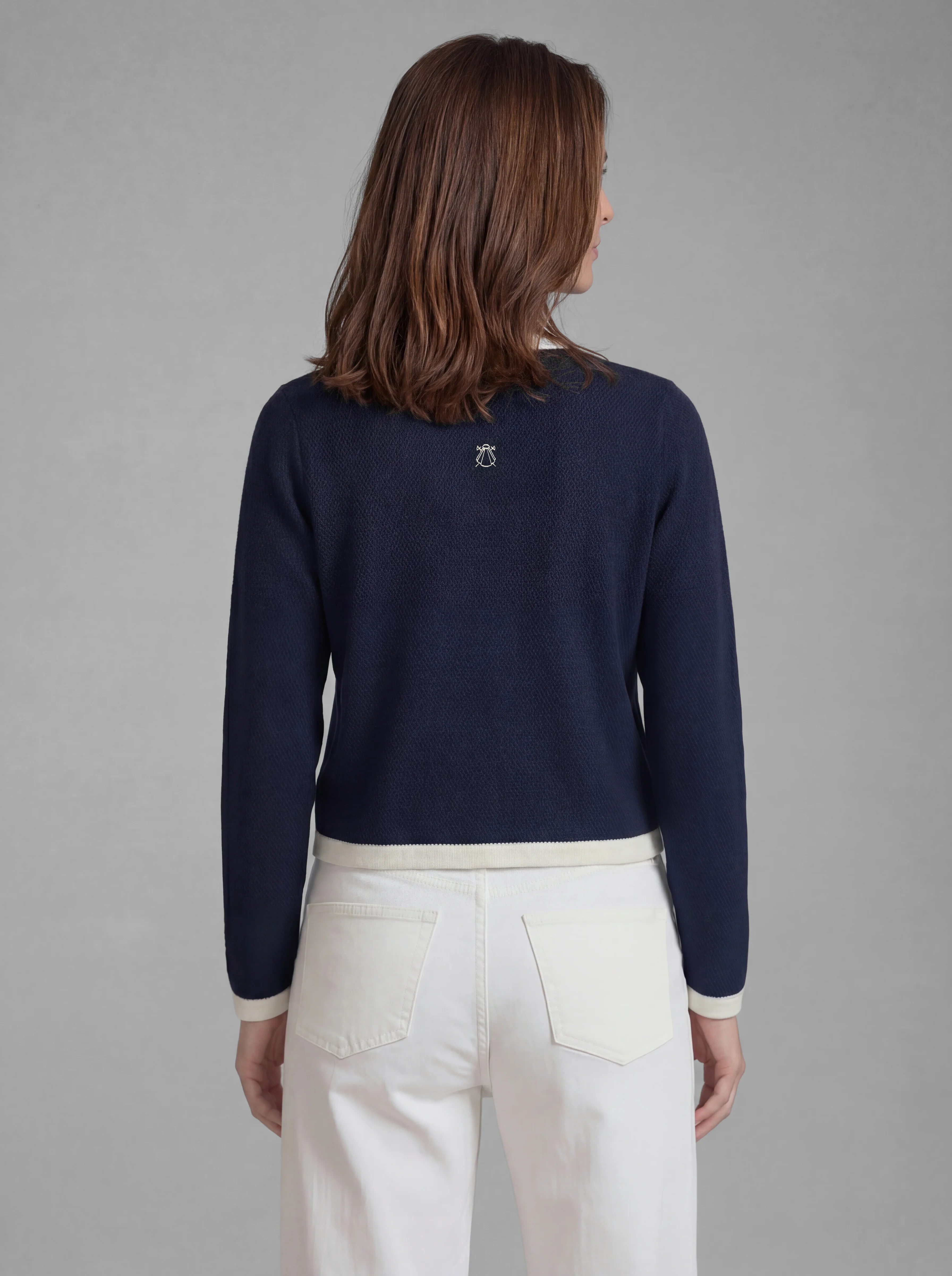 Chaqueta Azul Textura Mujer - Image 2