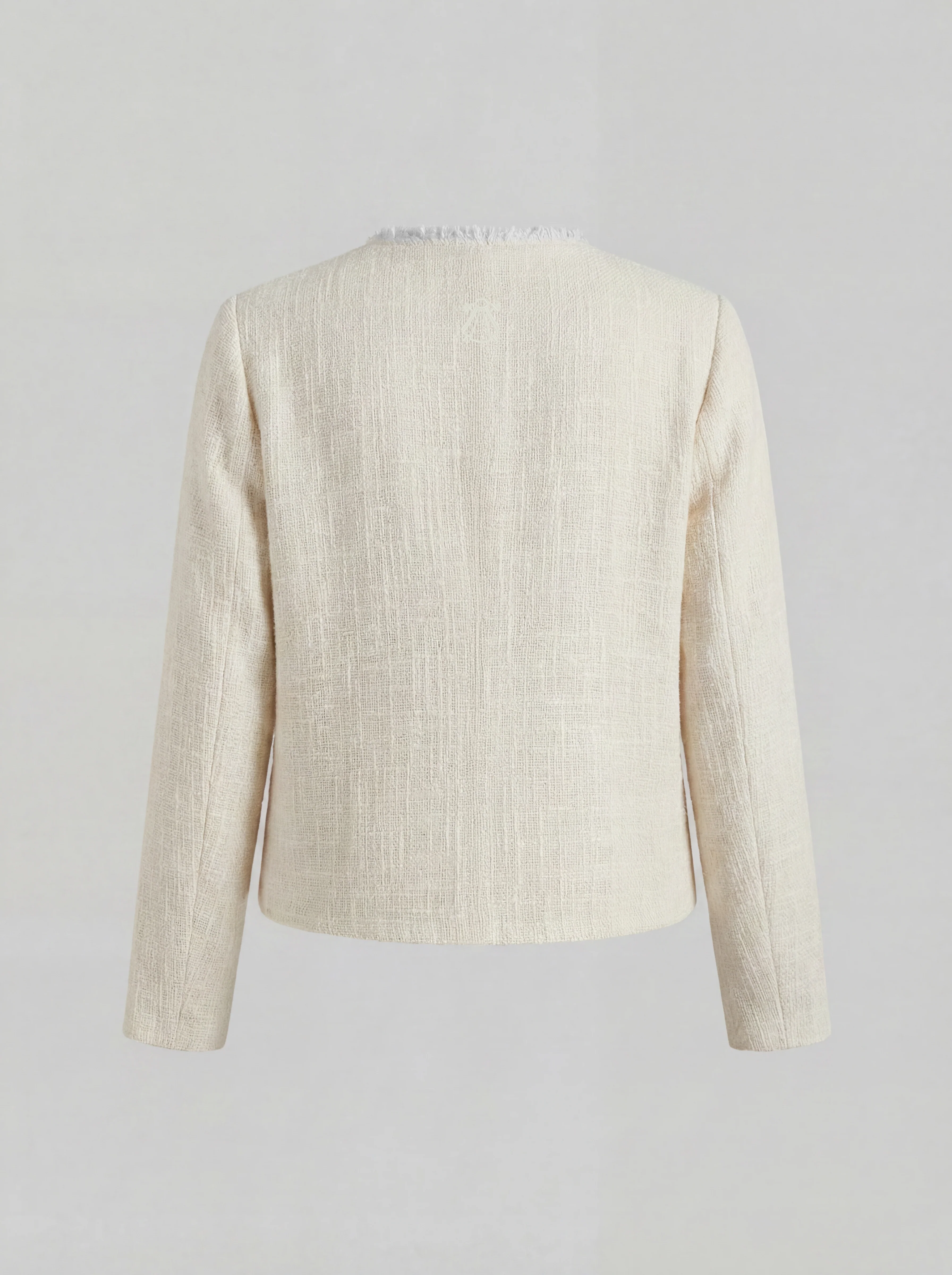 Chaqueta Beige Bordada Mujer - Image 5