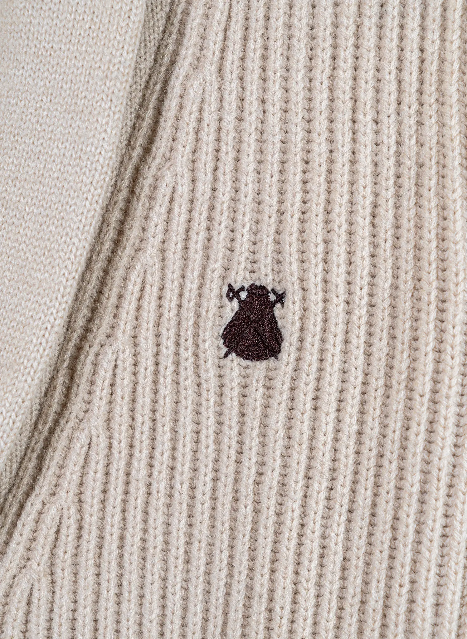 Chaqueta Beige Cuello Smoking Hombre - Image 3