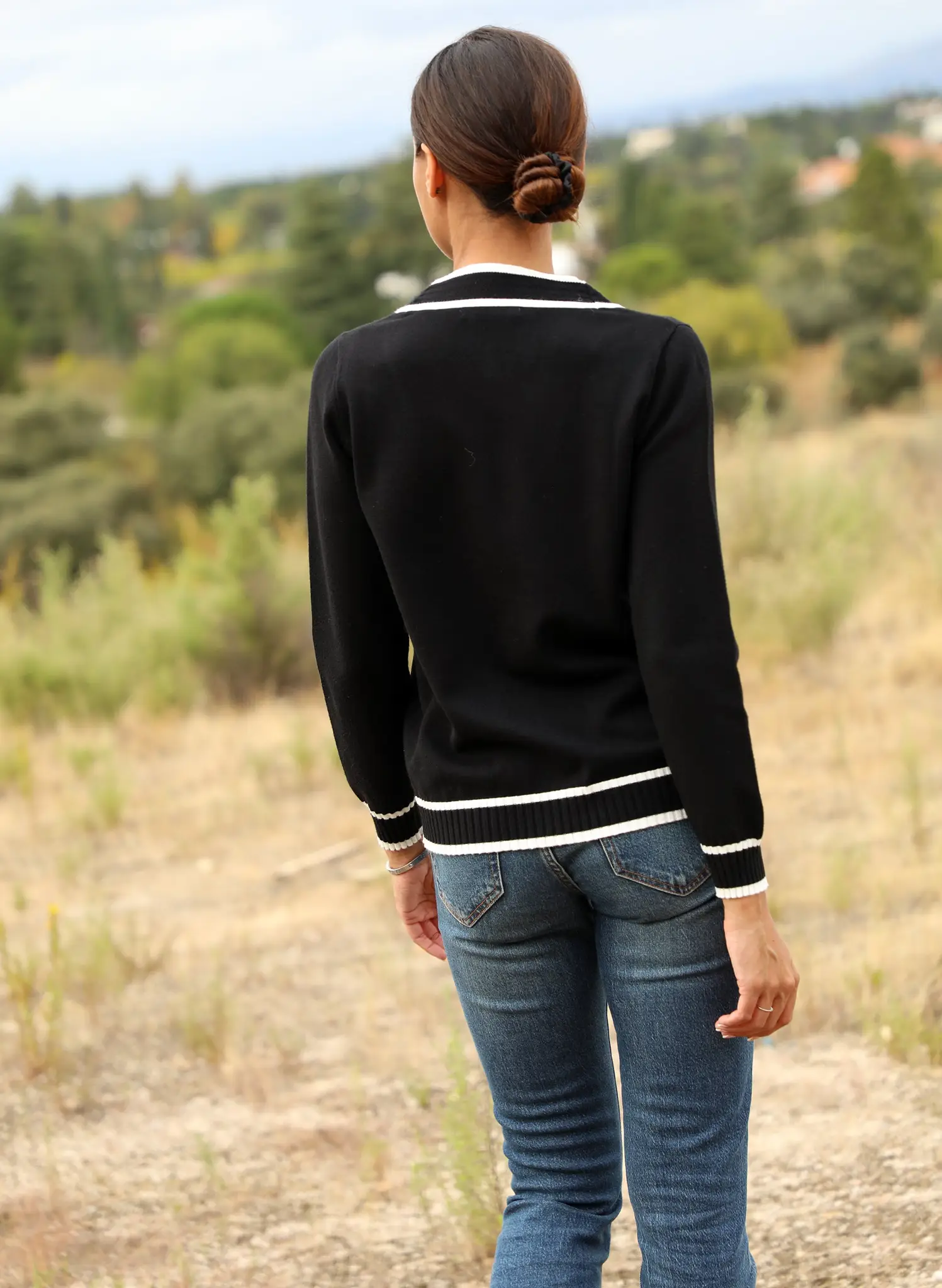 Chaqueta Negra Bolsillos Mujer - Image 5