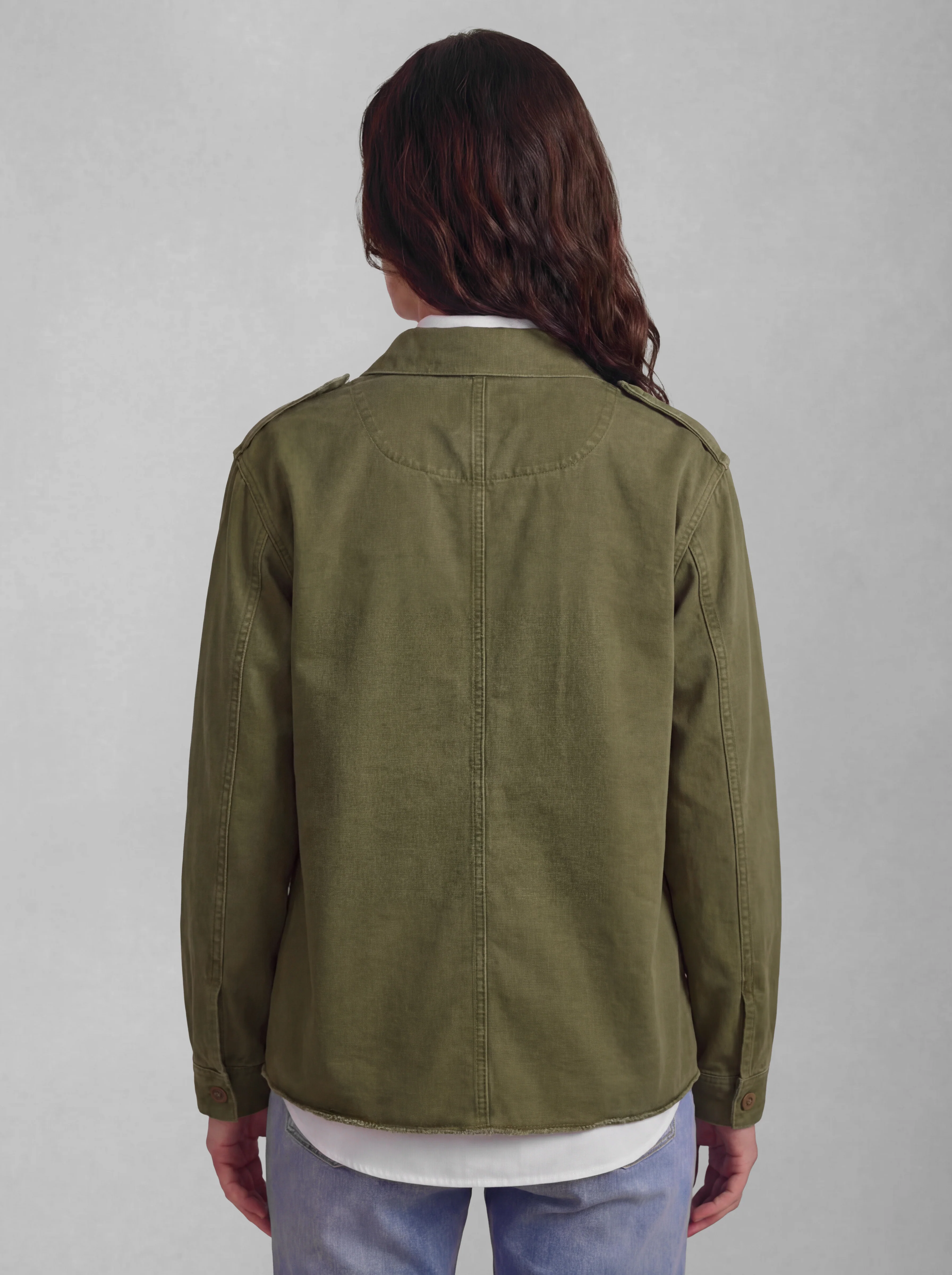 Chaqueta Verde Kaki Clavel Mujer - Image 4