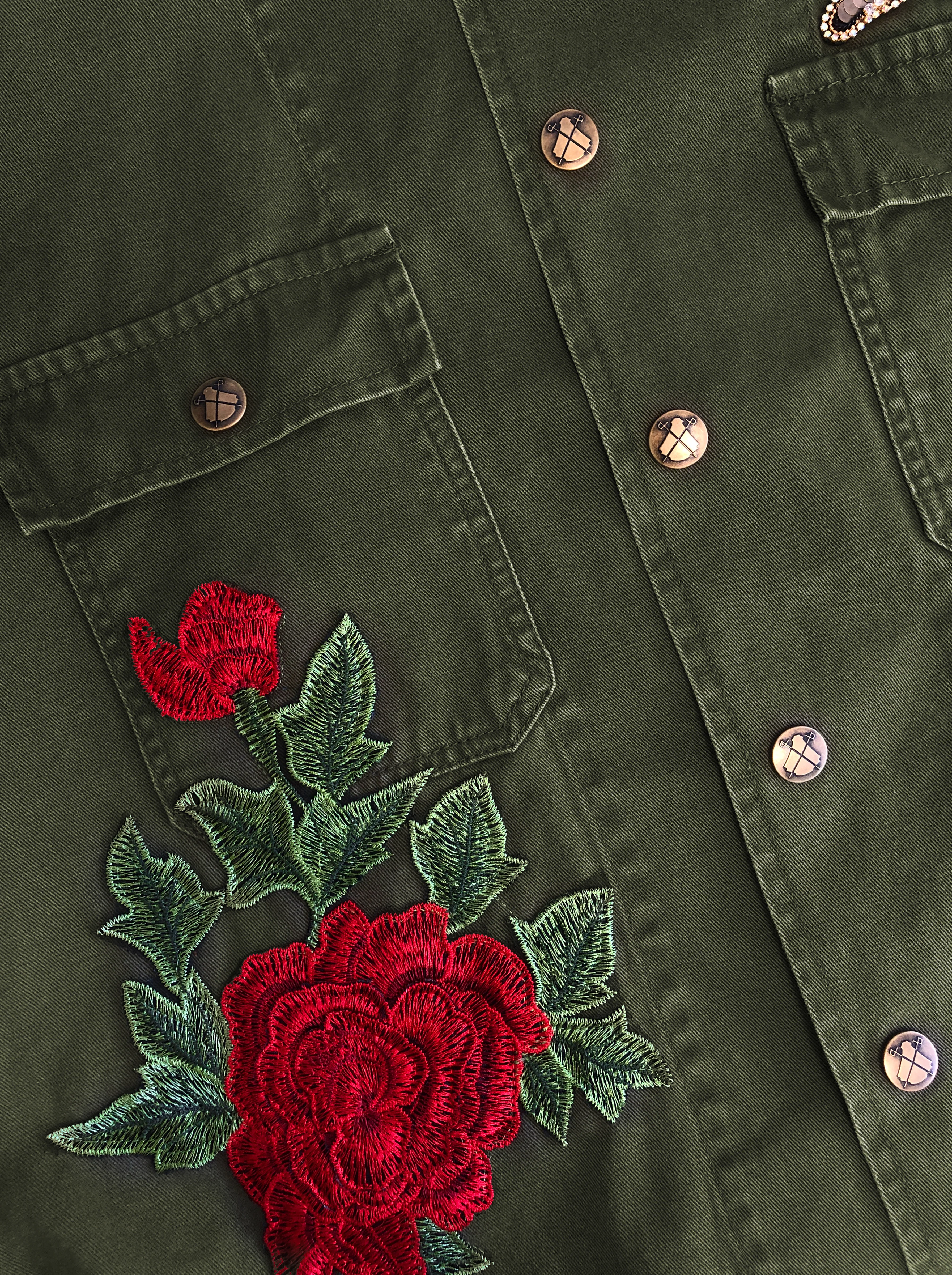 Chaqueta Verde Kaki Clavel Mujer - Image 5