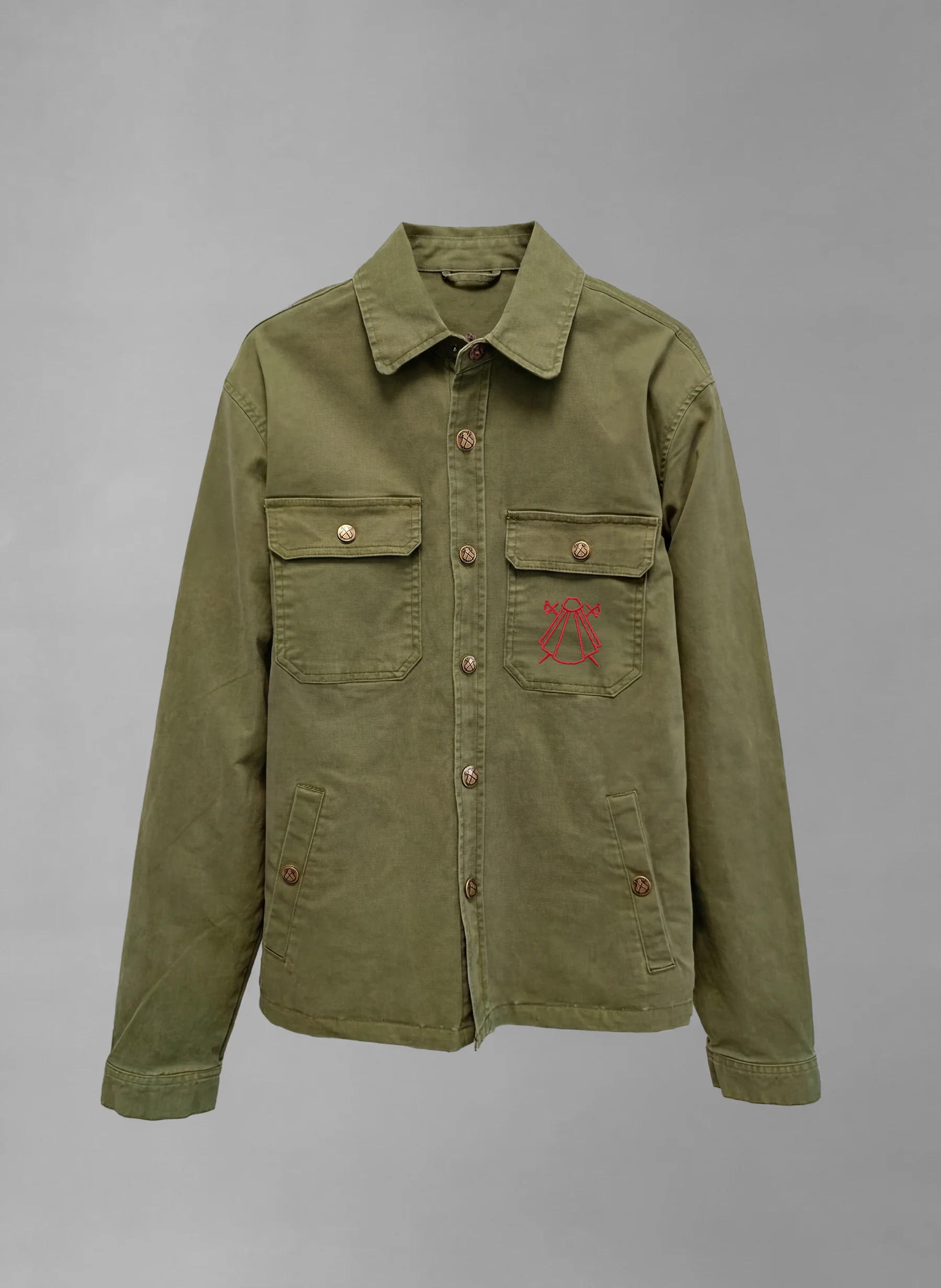 Cazadora o Sobre Camisa Verde Kaki Hombre - Image 2