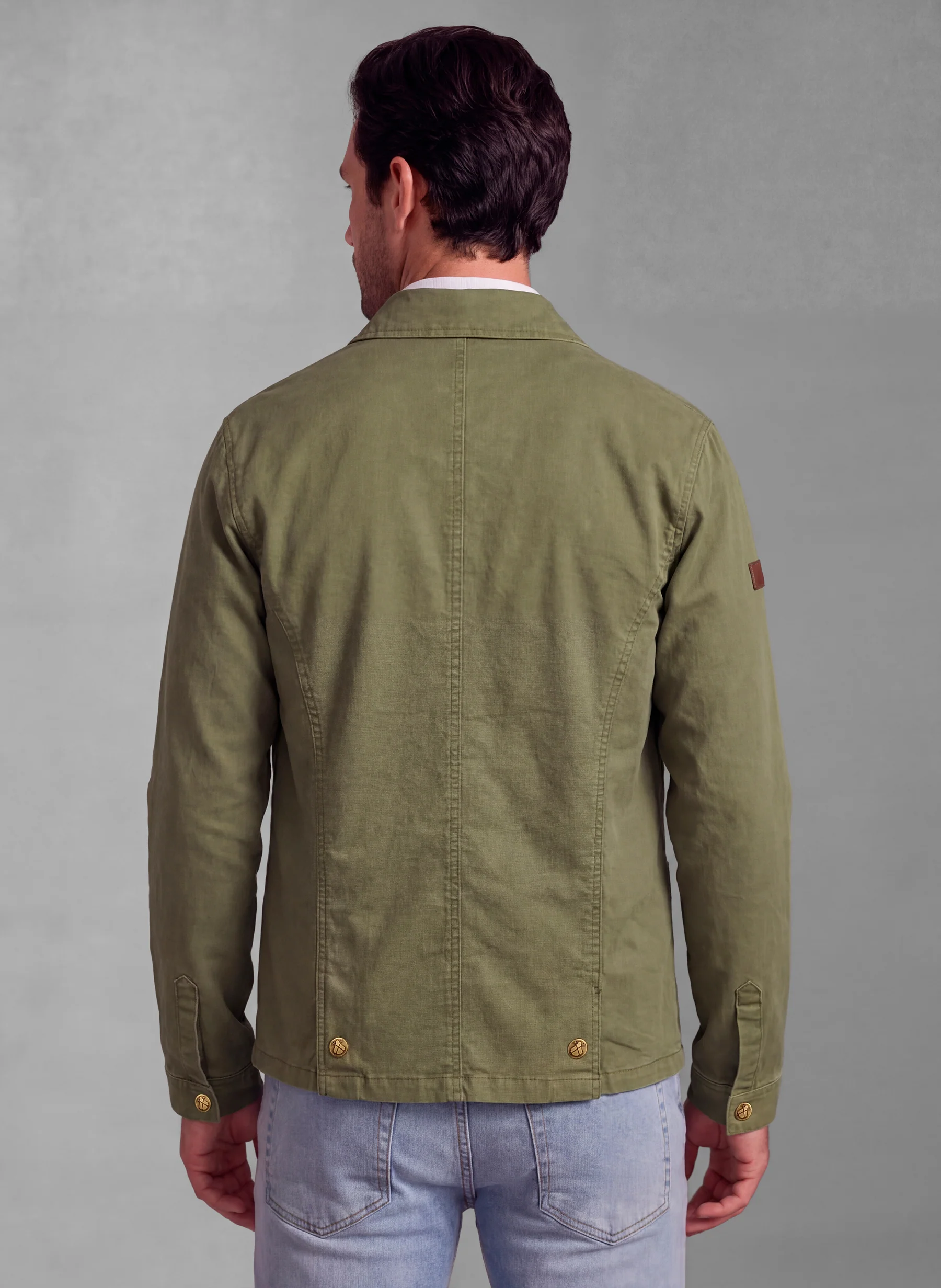Cazadora o Sobre Camisa Verde Kaki Hombre - Image 4