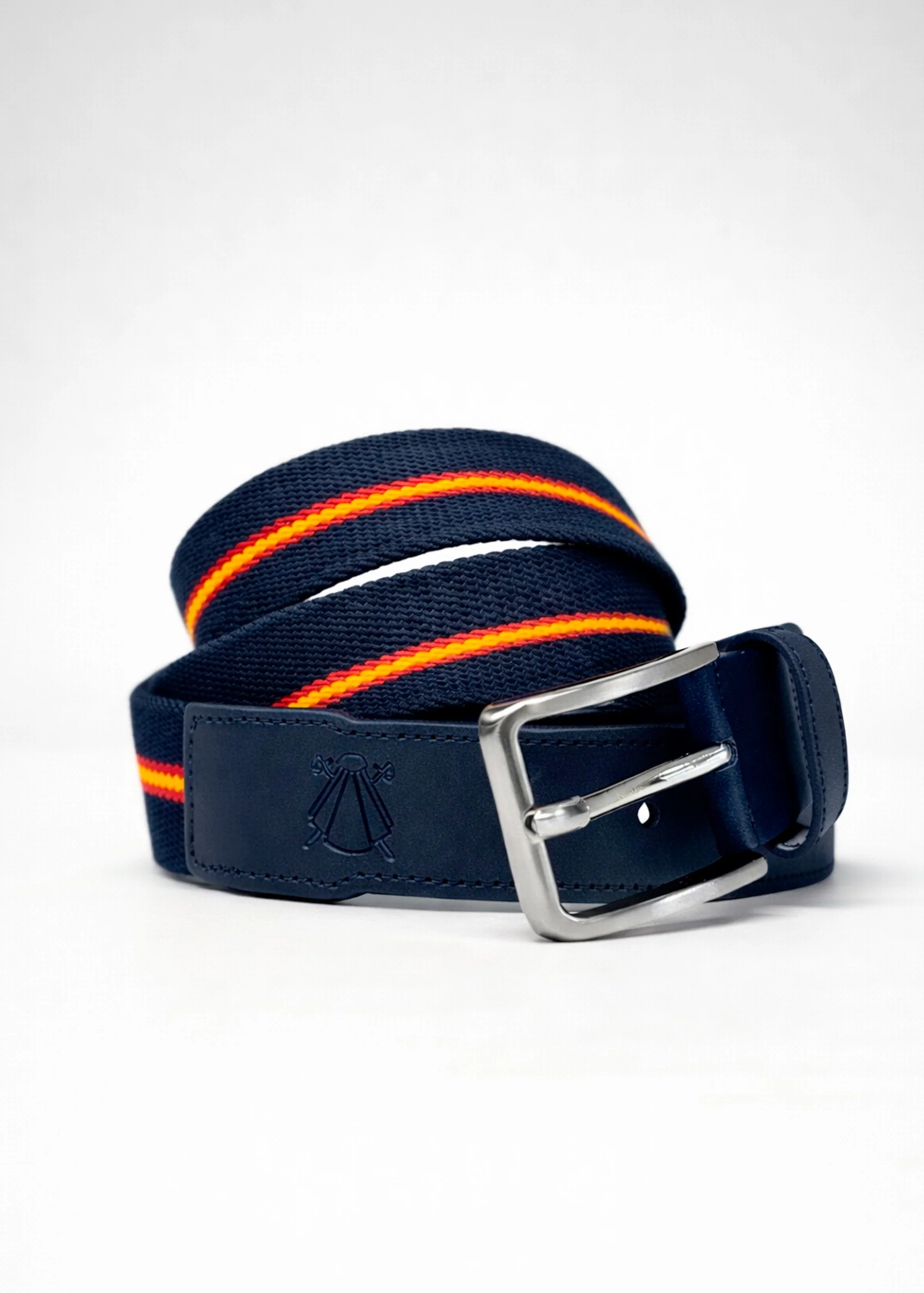 Cinturón Elástico Azul Piel Azul España Hombre
