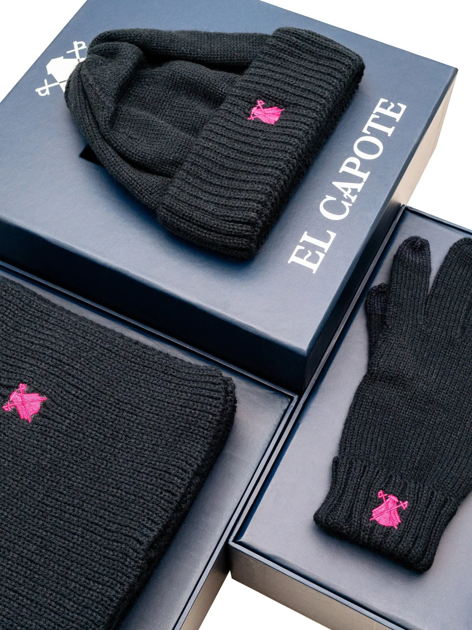 Pack de Gorro, Guantes y Bufanda Azul Marino Unisex - Image 3